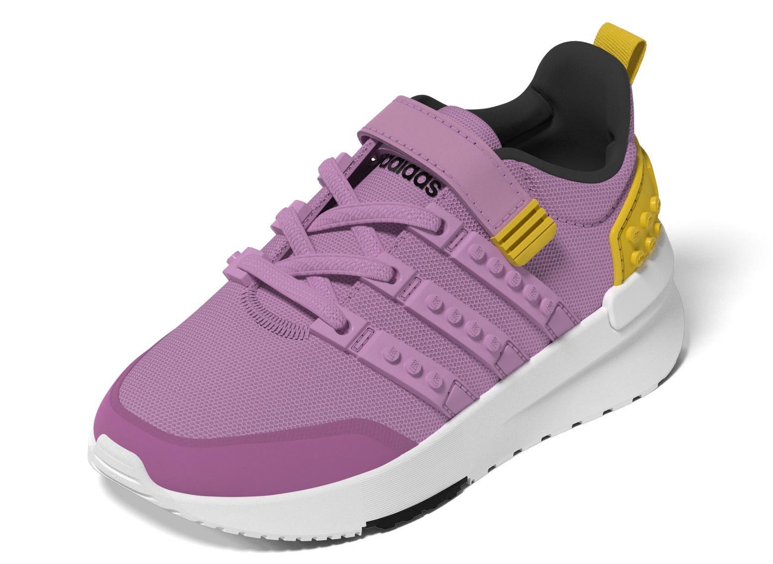 Unisex Kids adidas x LEGO Racer TR21 Elastic Lace and Top Strap Shoes, Purple, , large image number 11