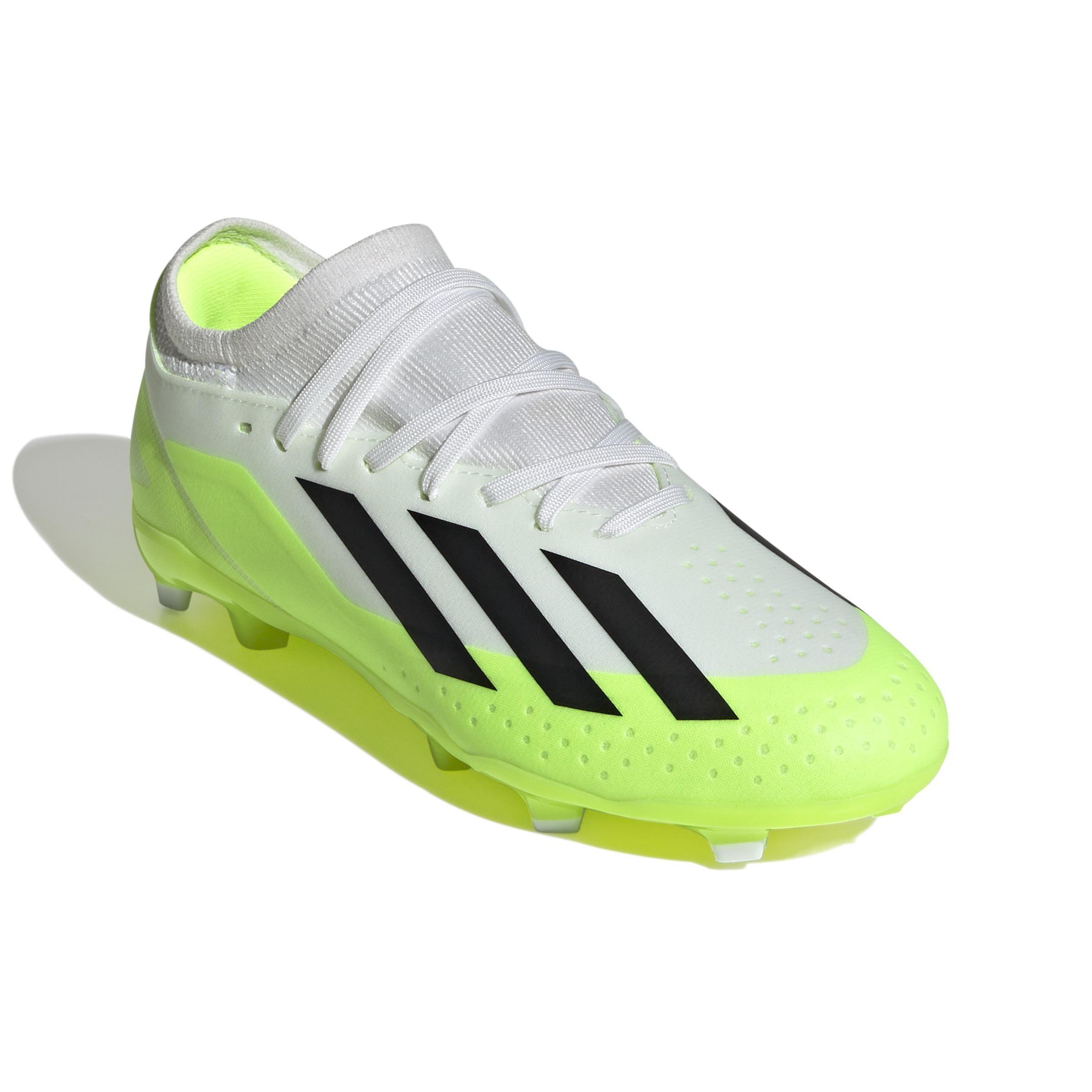 Unisex Kids X Crazyfast.3 Firm Ground Boots, White, , large image number 2