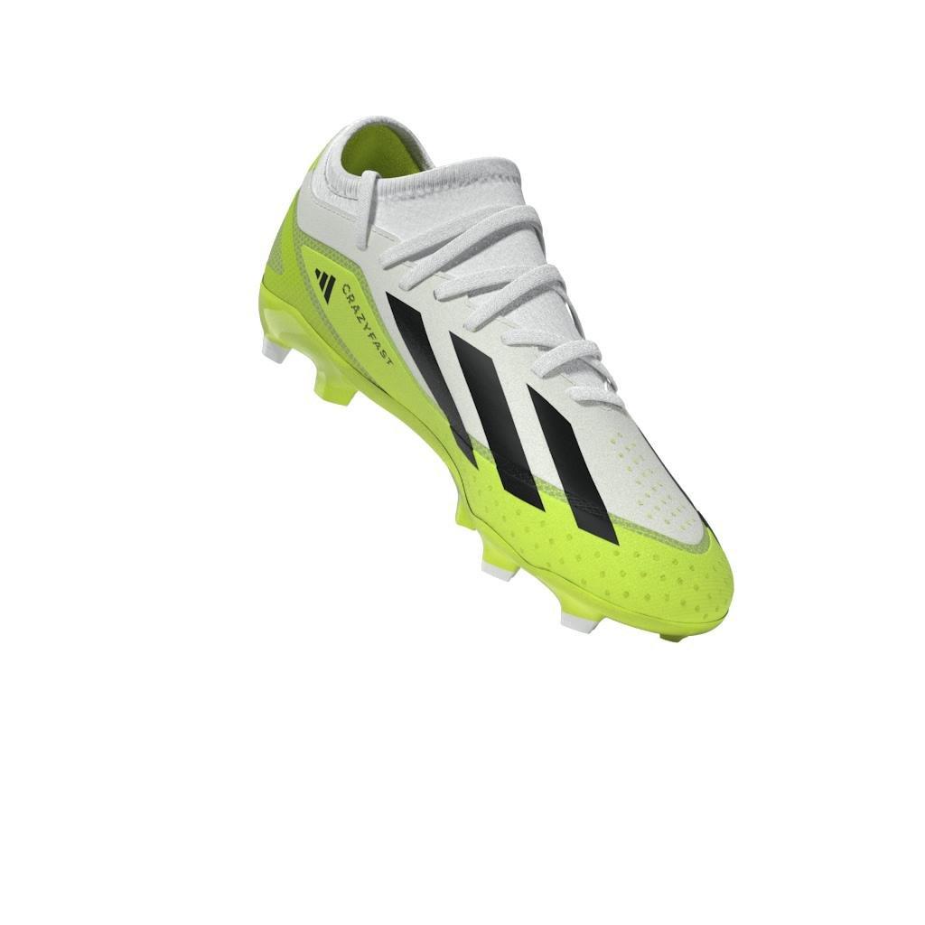 Unisex Kids X Crazyfast.3 Firm Ground Boots, White, , large image number 13
