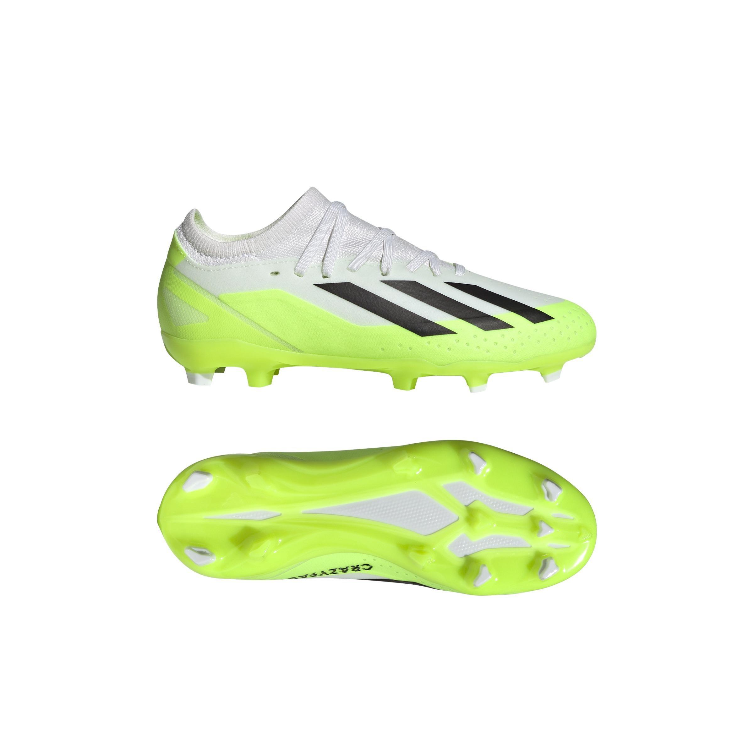 Unisex Kids X Crazyfast.3 Firm Ground Boots, White, , large image number 14