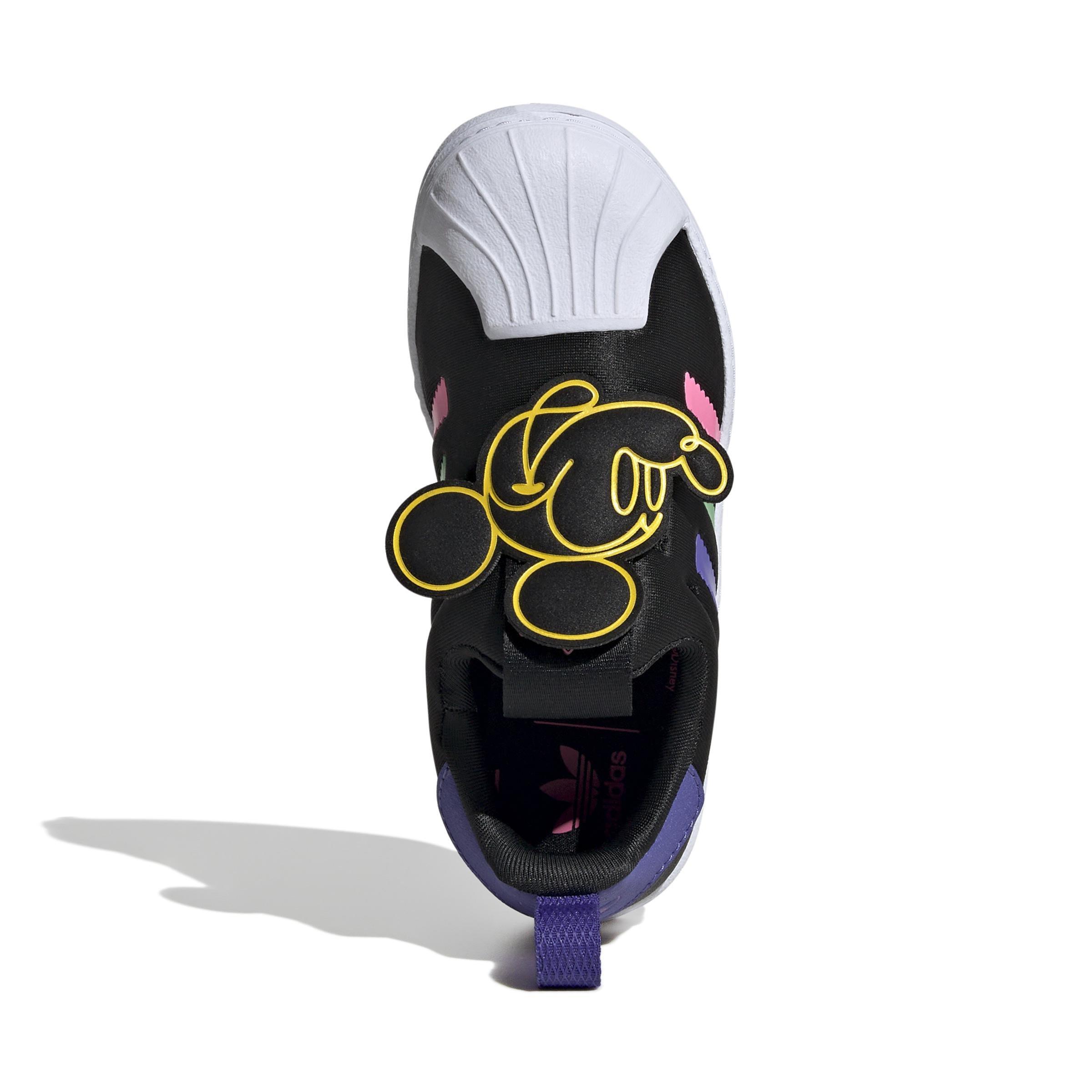 Unisex Kids Originals X Disney Mickey Superstar 360 Shoes, Black, A901_ONE, medium