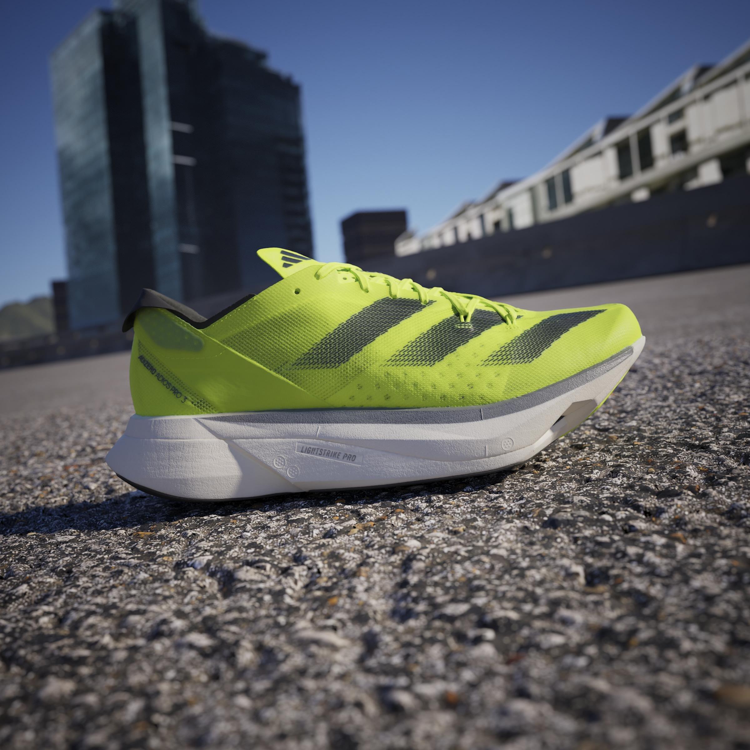 Unisex ADIZERO ADIOS PRO 3 Shoes, Green, A901_ONE, large image number 12