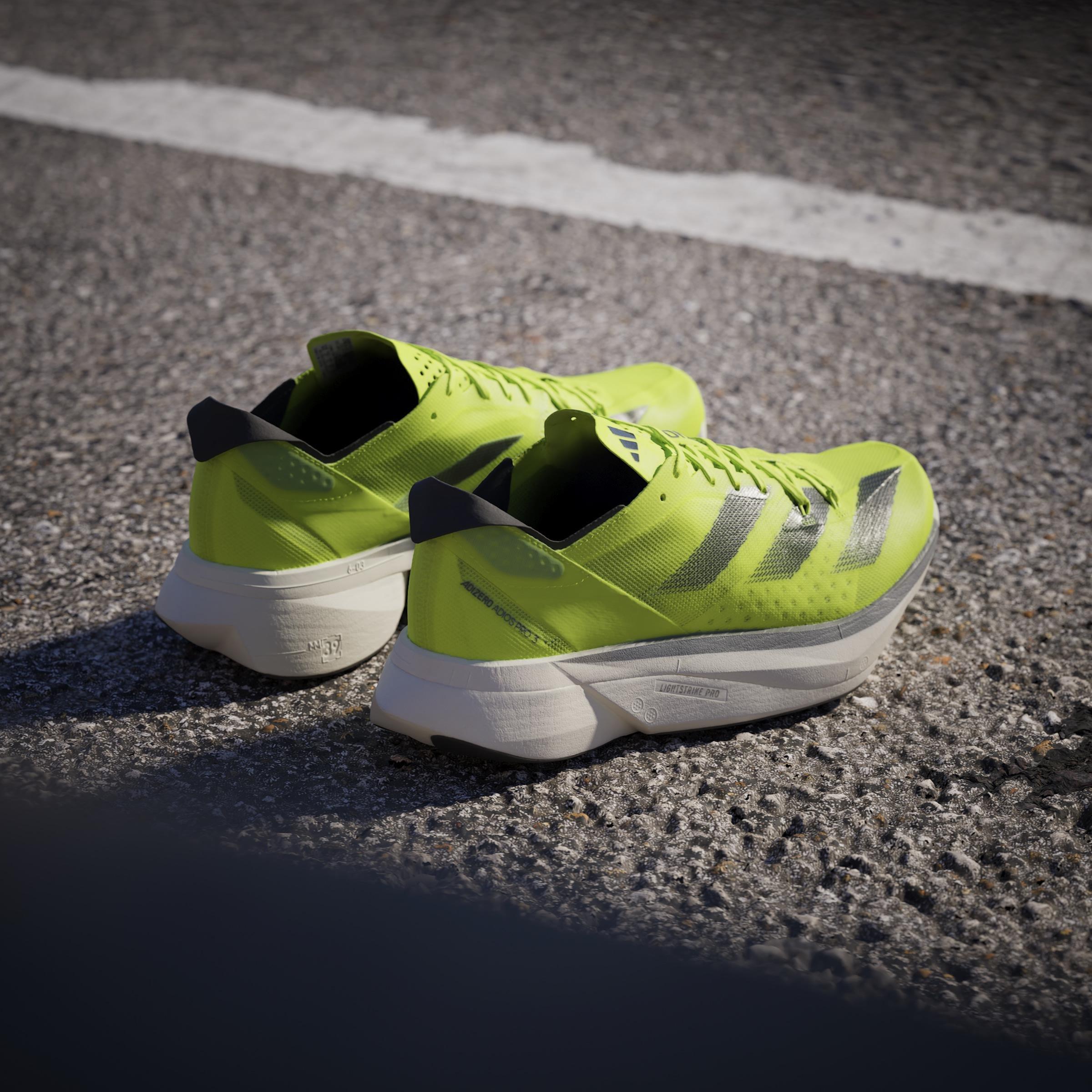 Unisex ADIZERO ADIOS PRO 3 Shoes, Green, A901_ONE, large image number 14