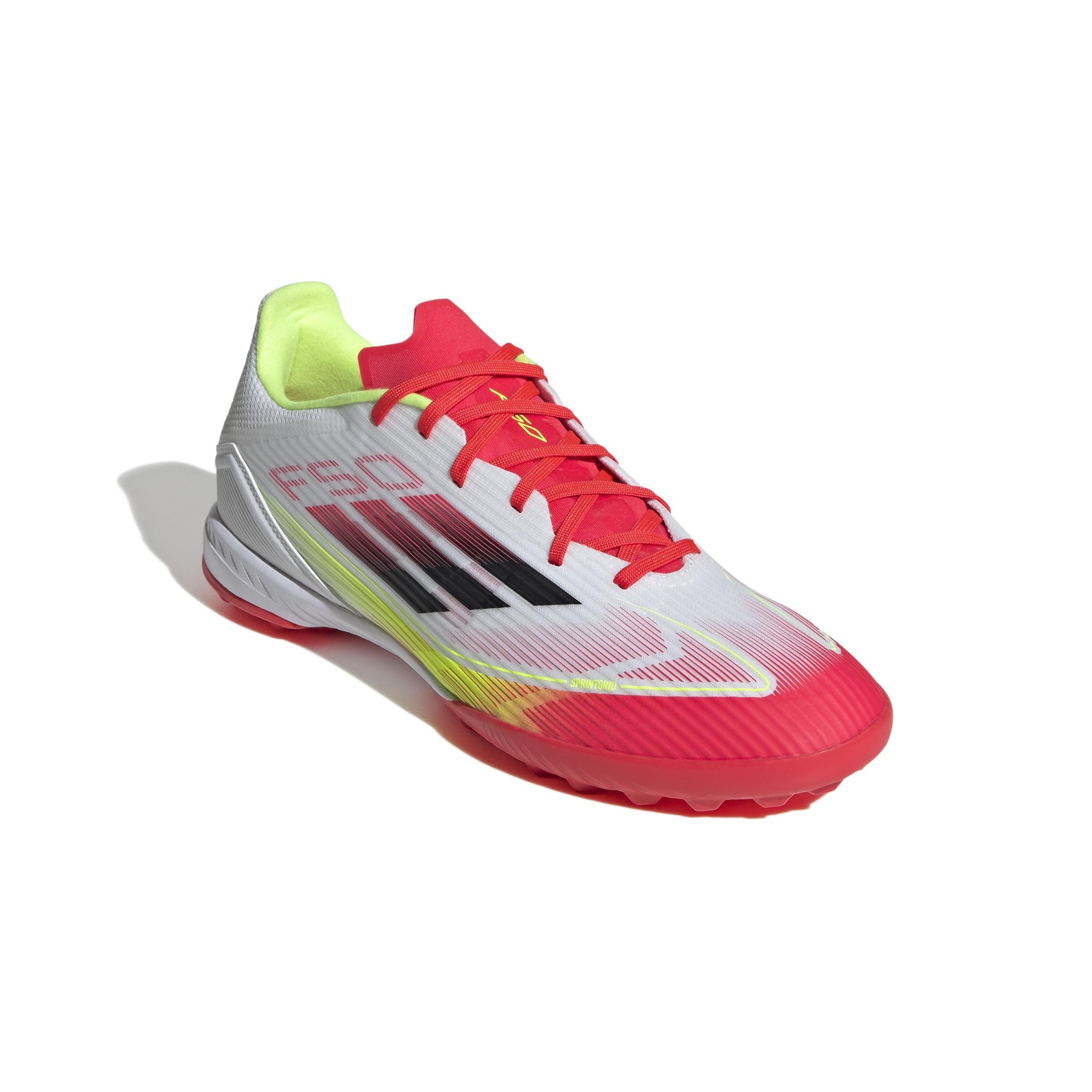 Unisex F50 League Turf Boots, White, A901_ONE, large image number 4