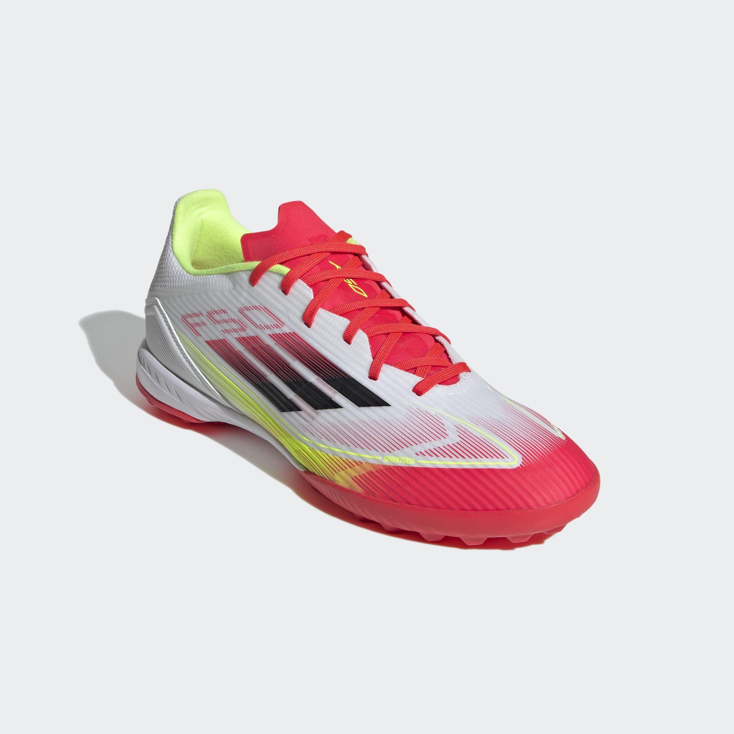 Unisex F50 League Turf Boots, White, A901_ONE, large image number 5