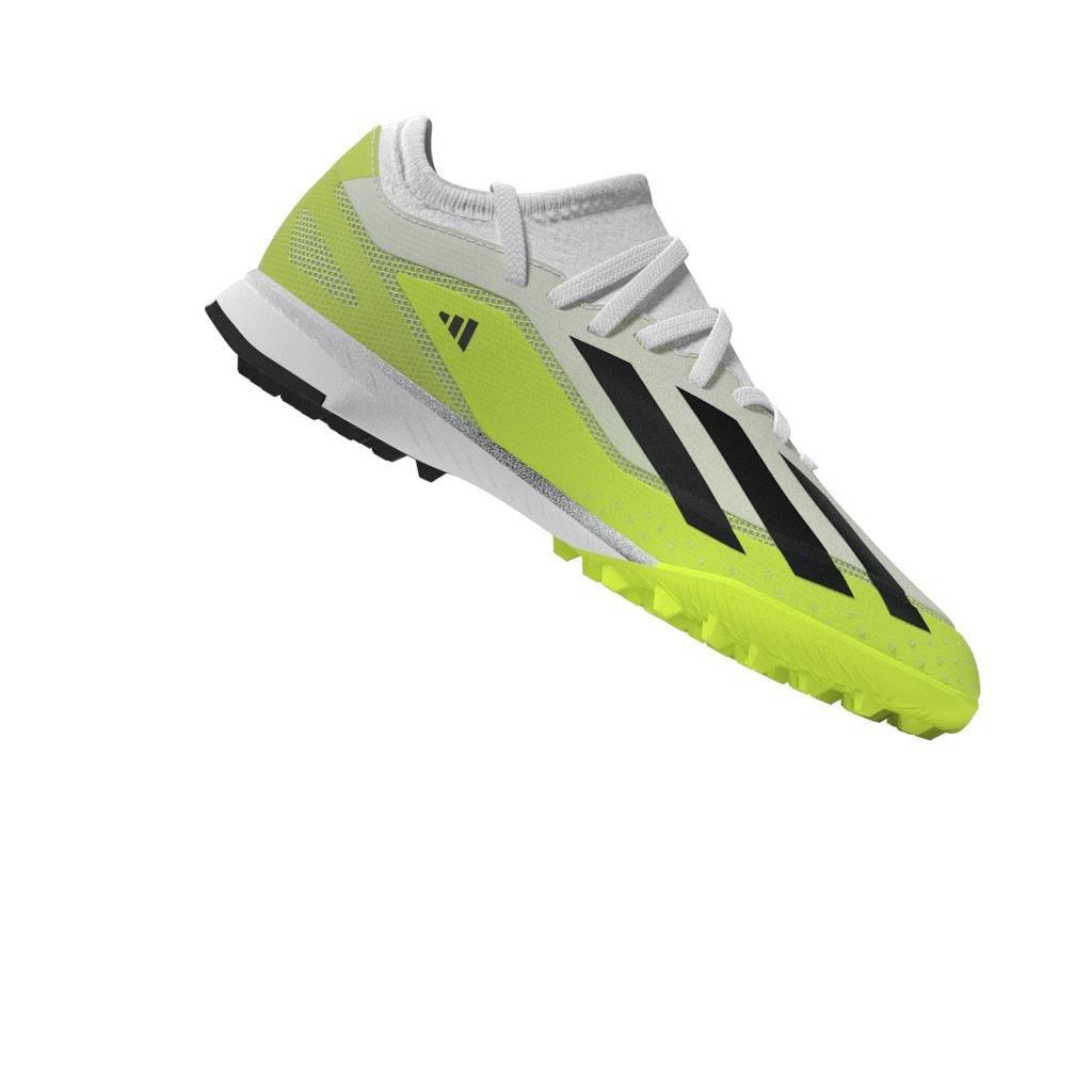 Unisex Kids X Crazyfast.3 Turf Boots, White, A901_ONE, large image number 6