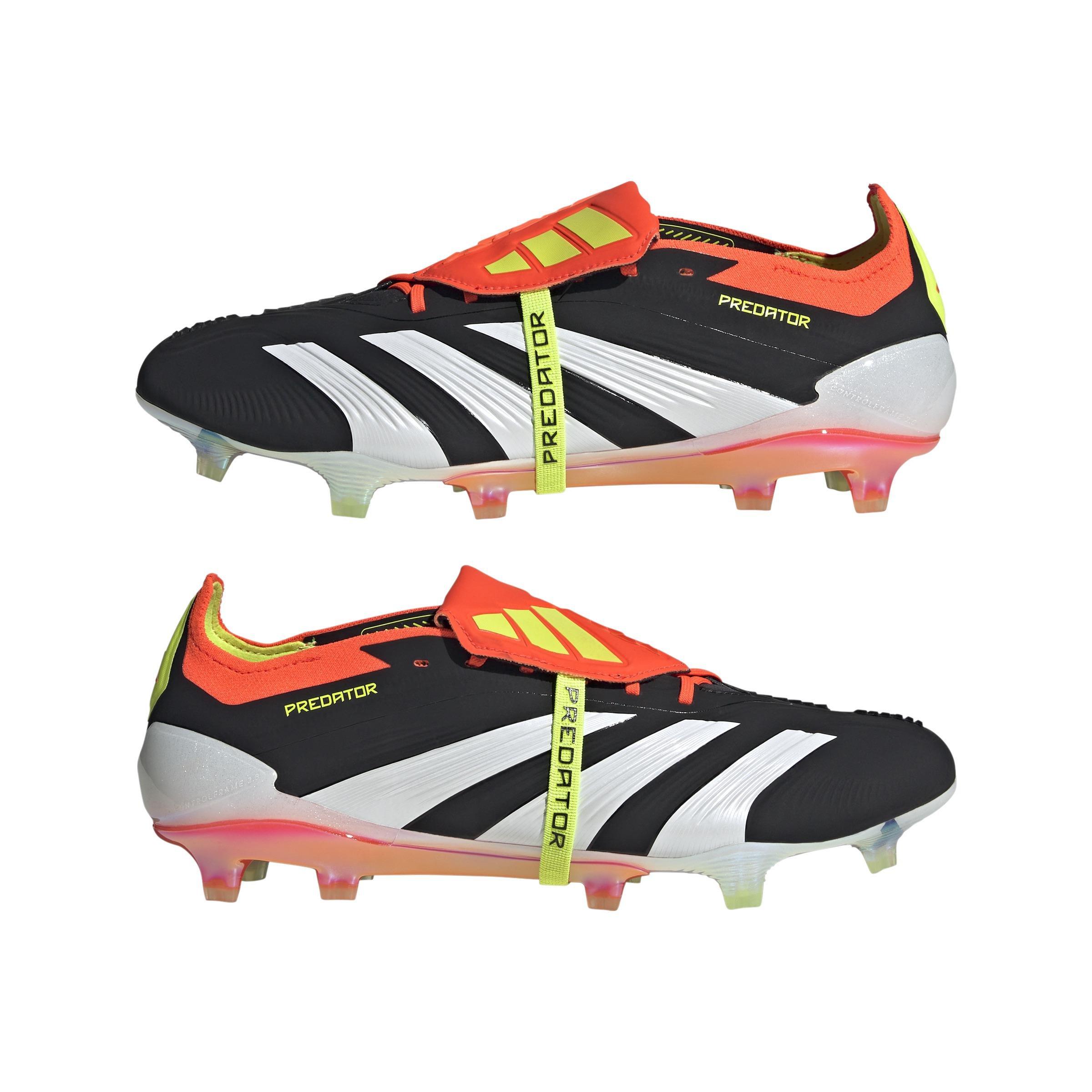 Unisex Predator Elite Foldover Tongue Firm Ground Football Boots, Black, , large image number 6