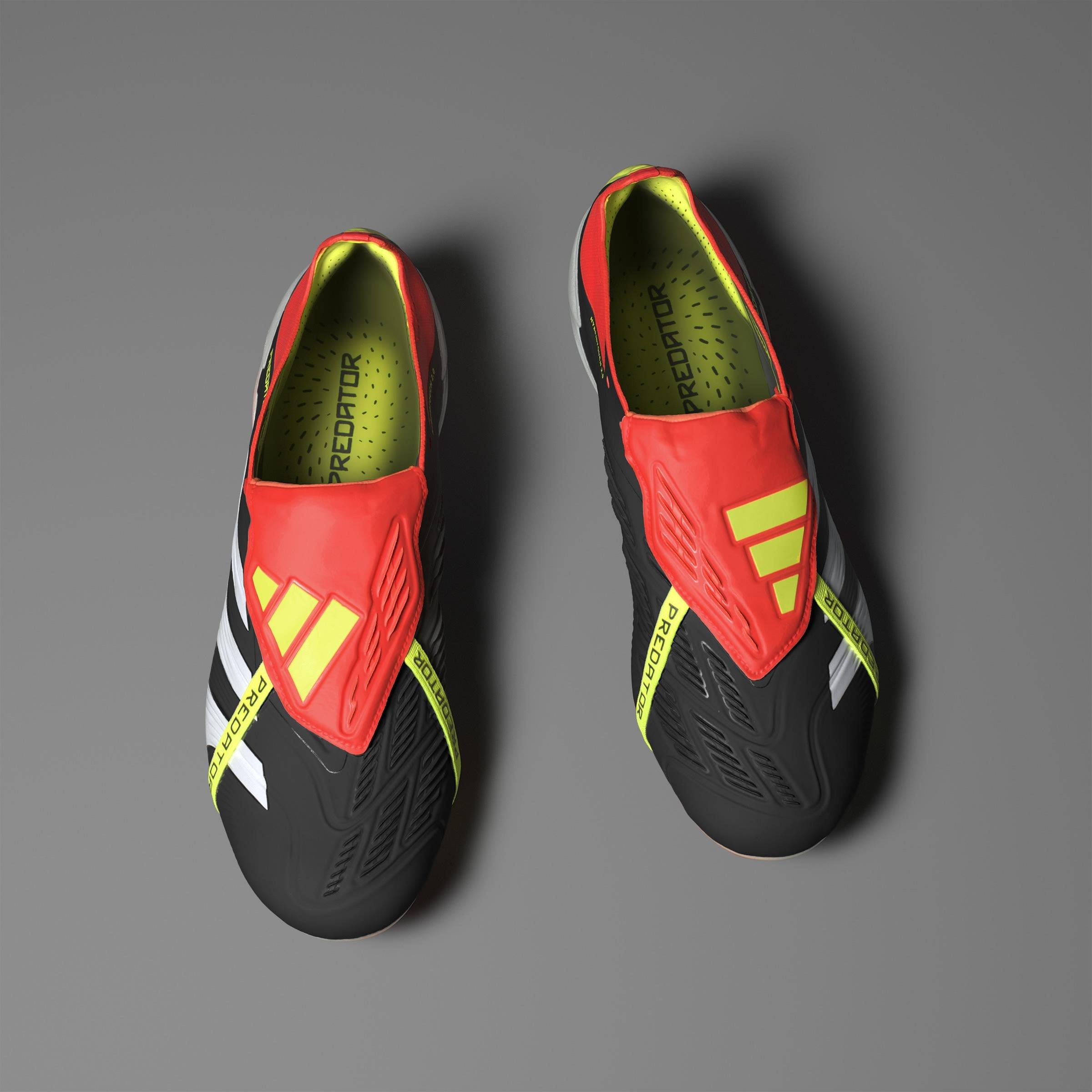 Unisex Predator Elite Foldover Tongue Firm Ground Football Boots, Black, , large image number 7