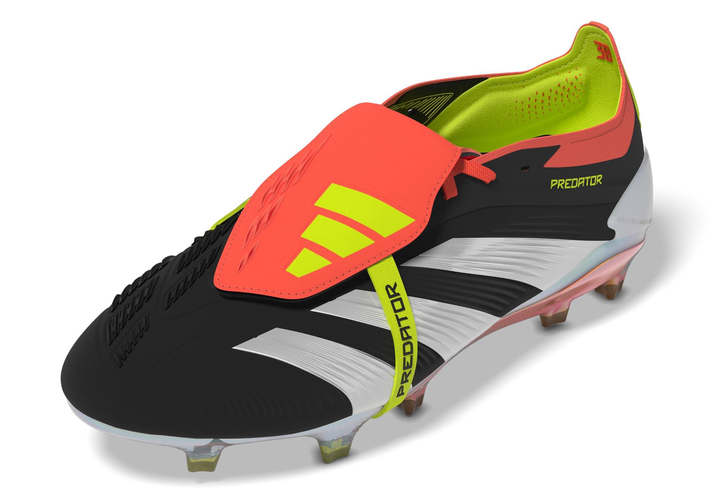Unisex Predator Elite Foldover Tongue Firm Ground Football Boots, Black, , large image number 13