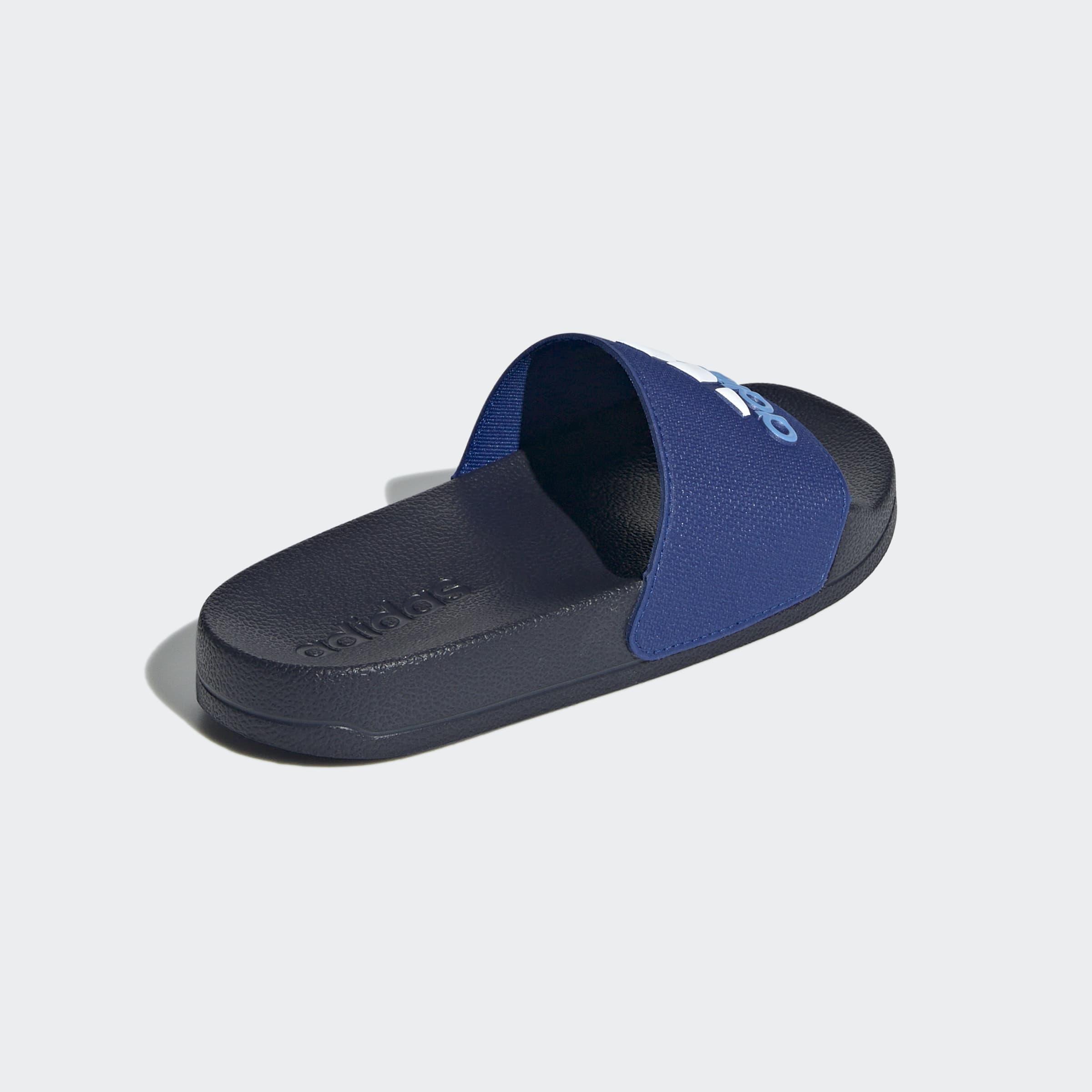Kids Unisex Adilette Shower Slides, Blue, A901_ONE, large image number 3