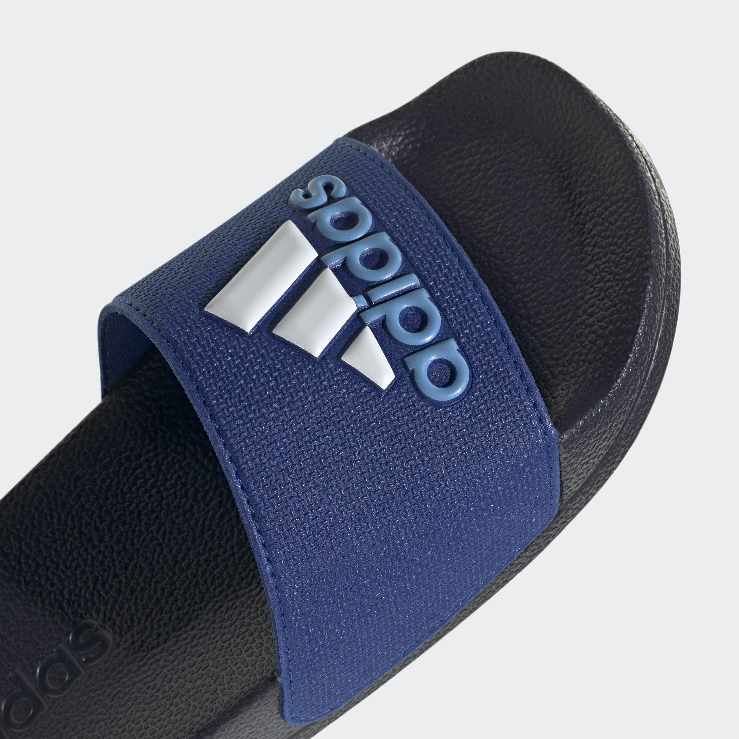 Kids Unisex Adilette Shower Slides, Blue, A901_ONE, large image number 4