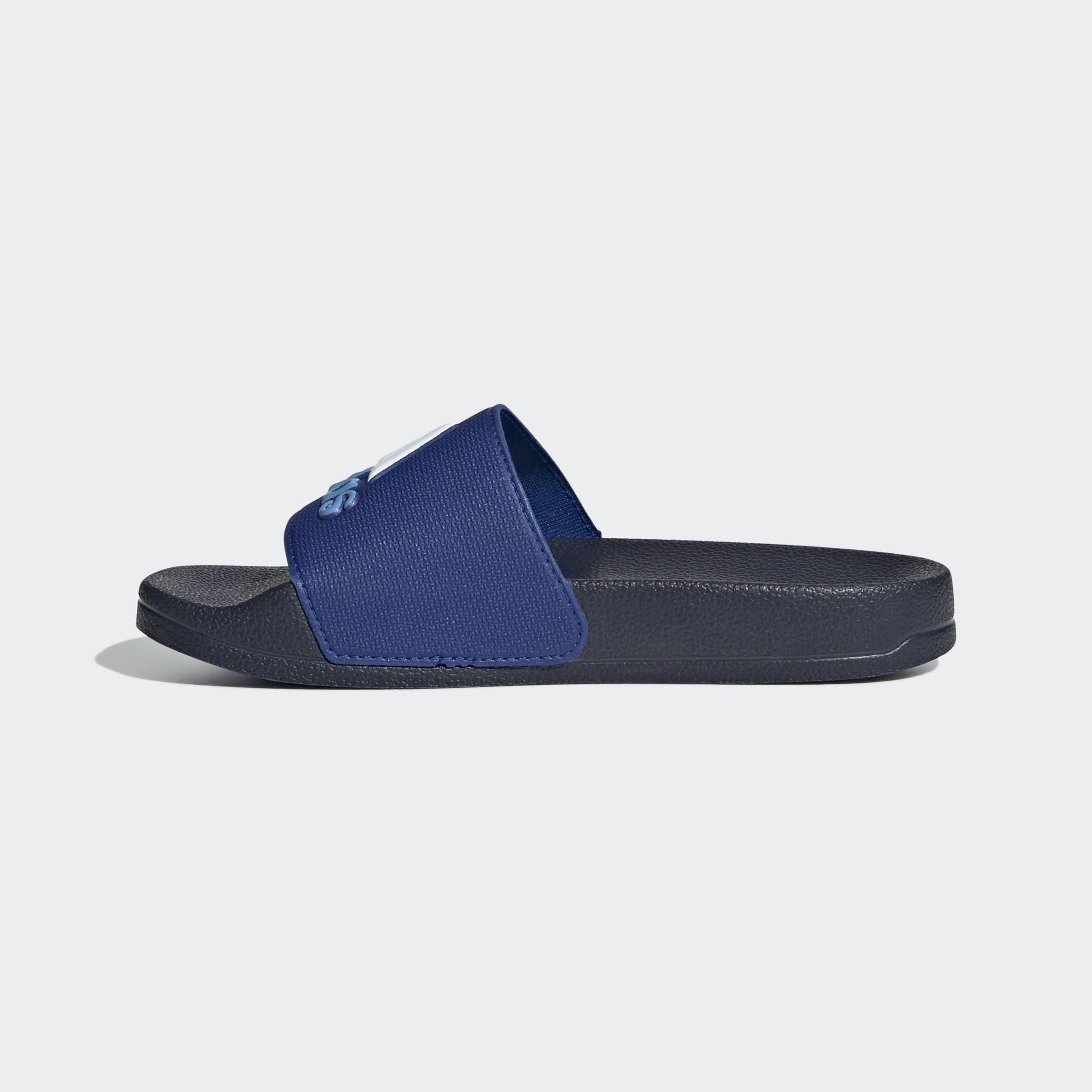 Kids Unisex Adilette Shower Slides, Blue, A901_ONE, large image number 6