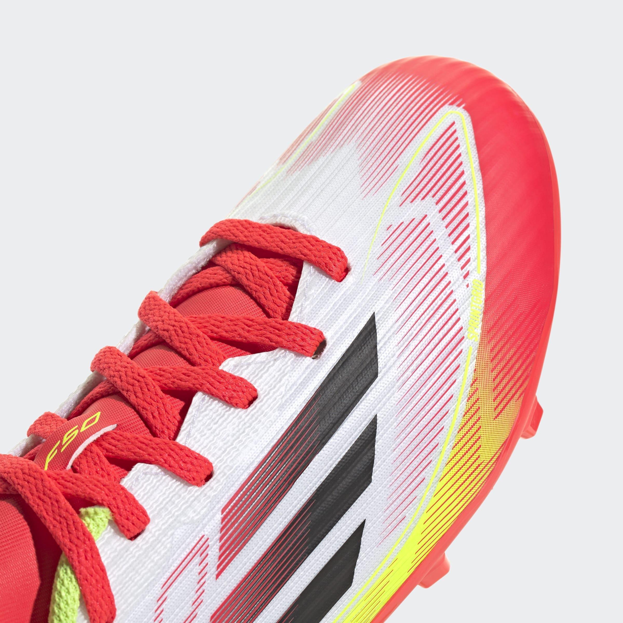 Kids Unisex F50 League Firm/Multi-Ground Boots, White, A901_ONE, large image number 10