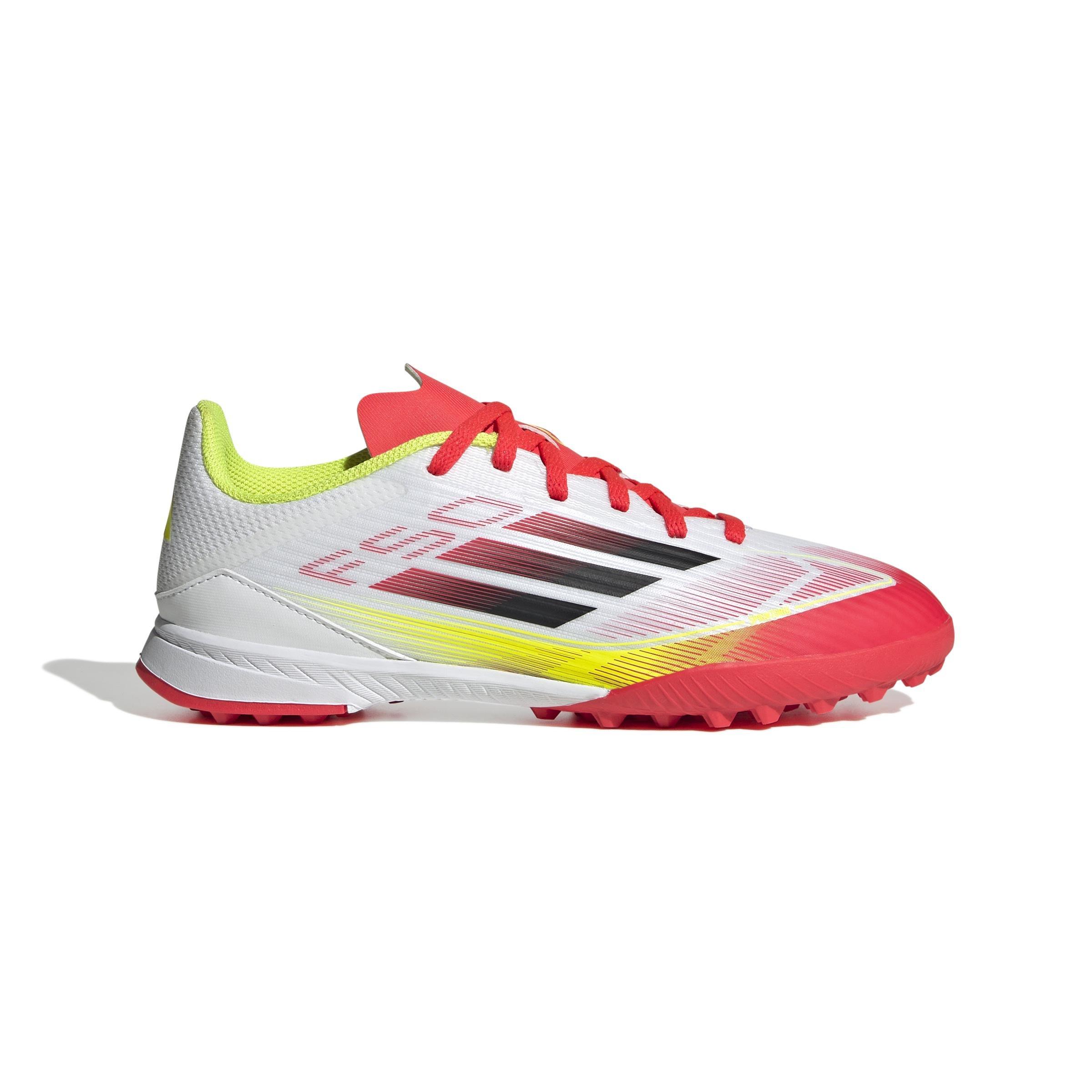Kids Unisex F50 League Turf Boots, White, A901_ONE, large image number 0