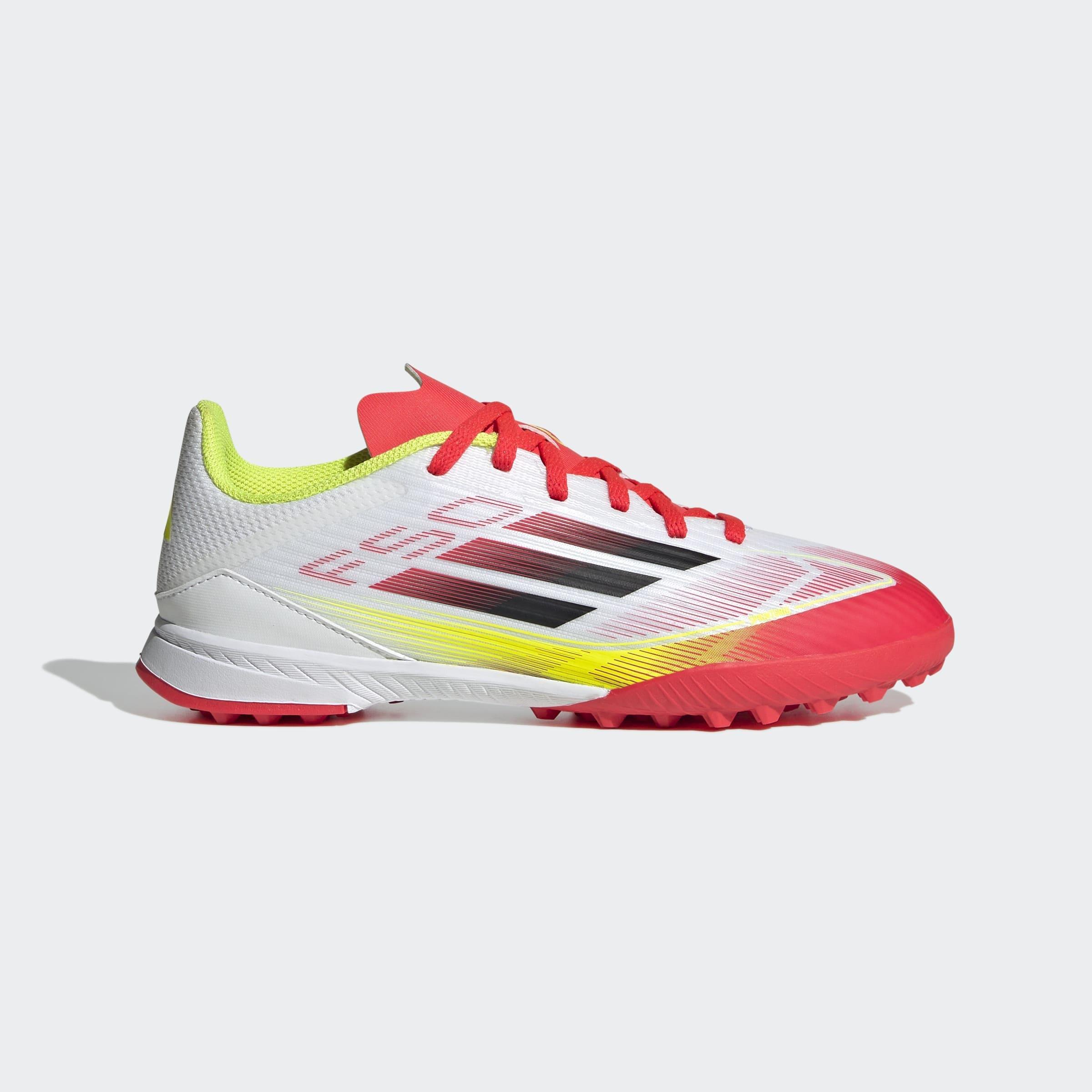 Kids Unisex F50 League Turf Boots, White, A901_ONE, large image number 1