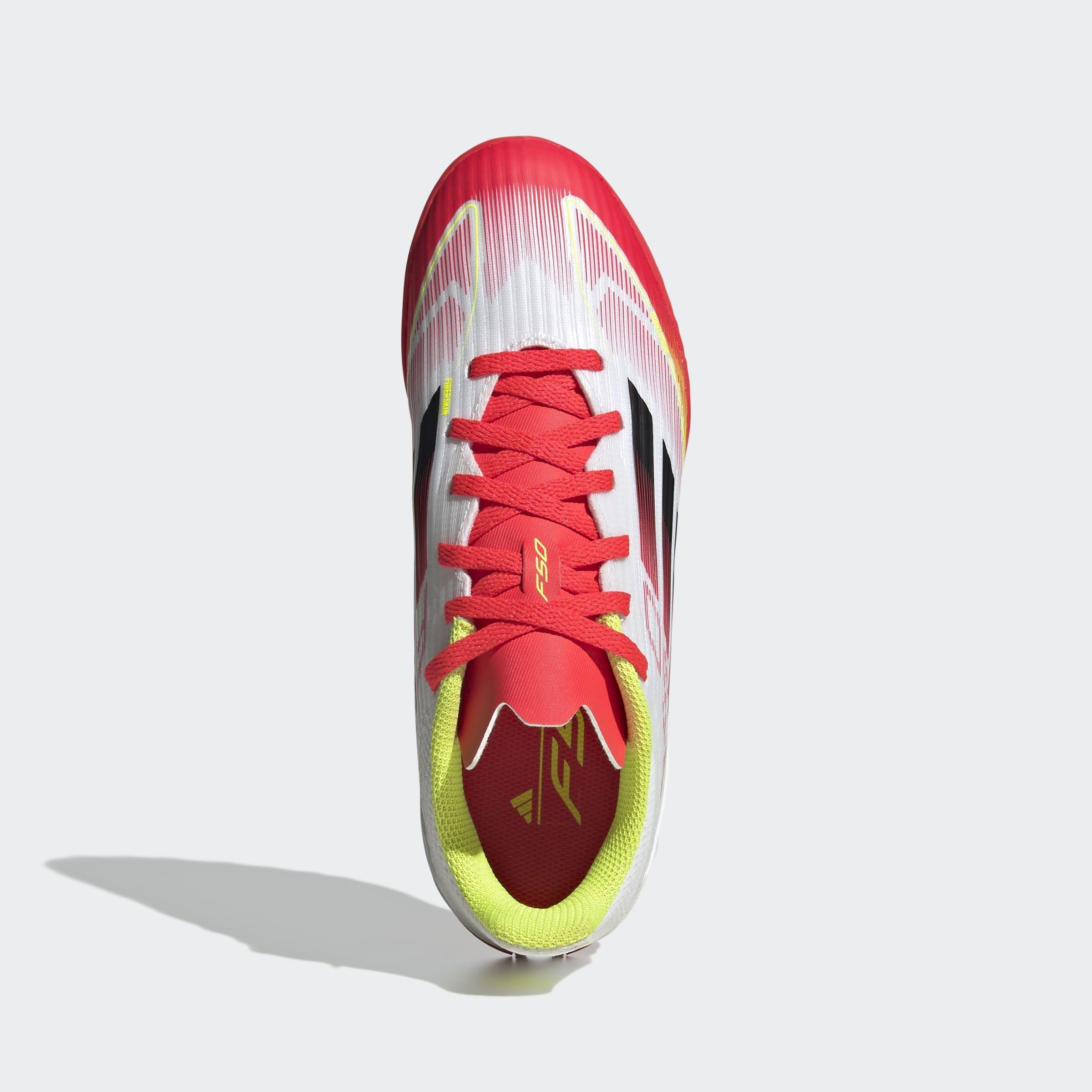 Kids Unisex F50 League Turf Boots, White, A901_ONE, large image number 3