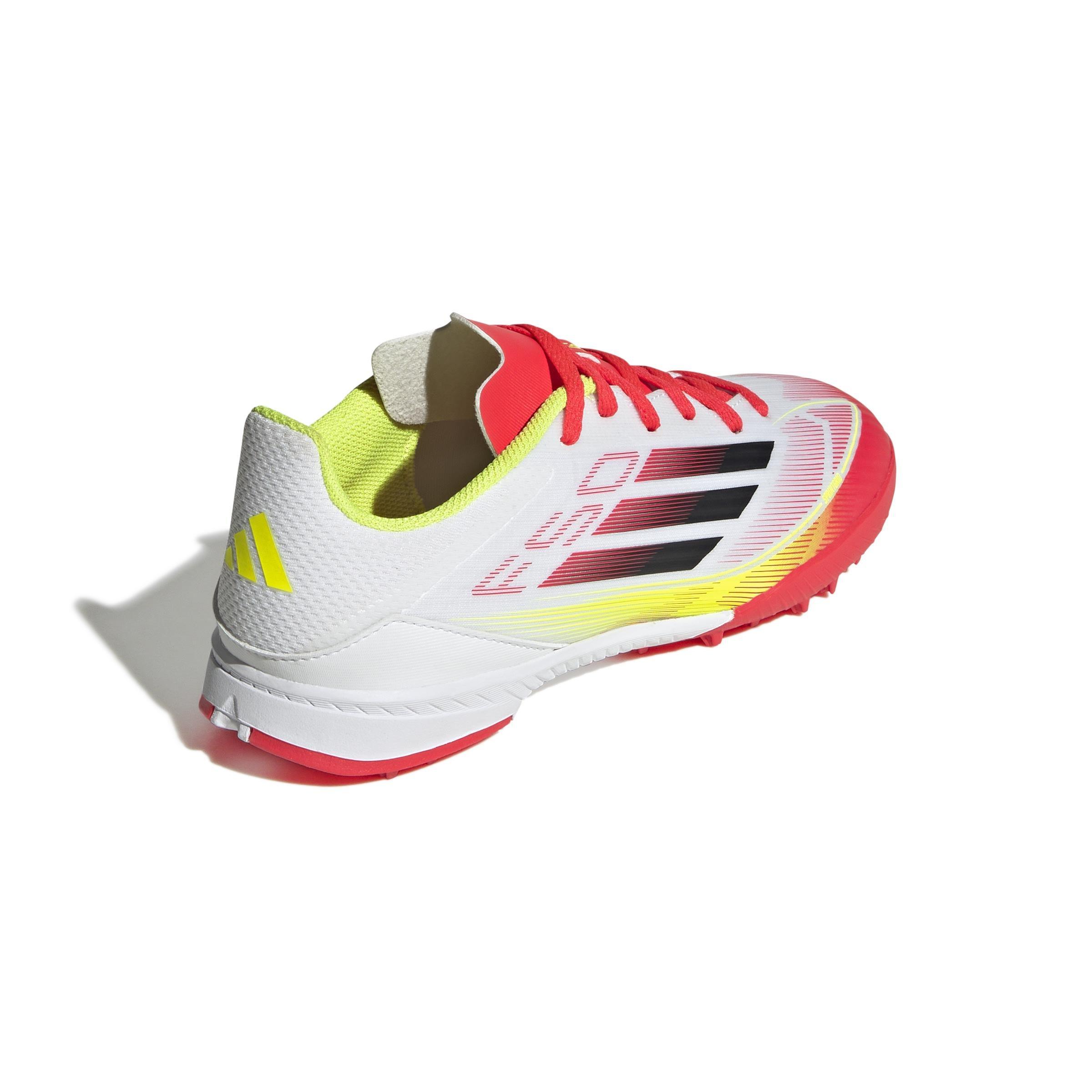 Kids Unisex F50 League Turf Boots, White, A901_ONE, large image number 6