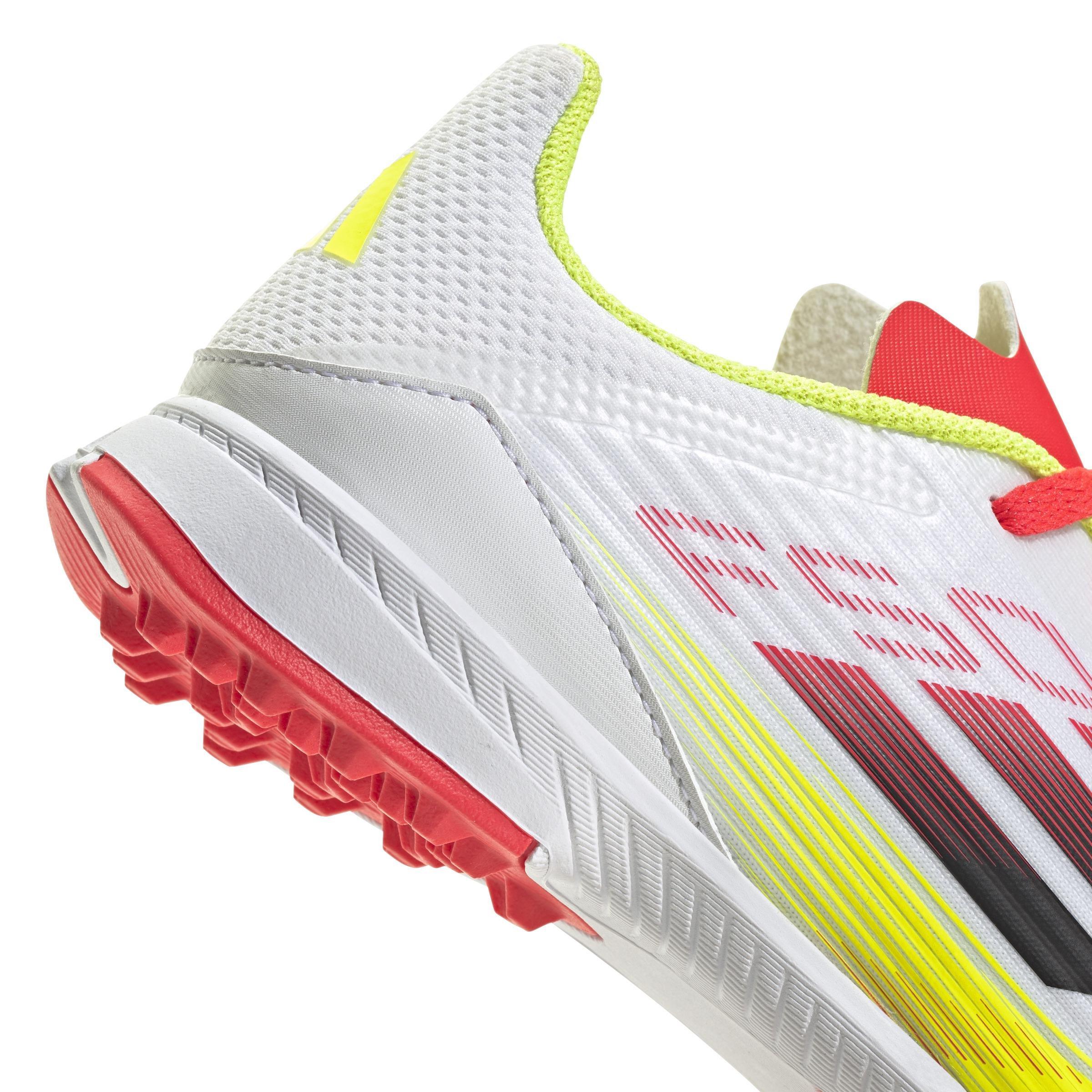 Kids Unisex F50 League Turf Boots, White, A901_ONE, large image number 8