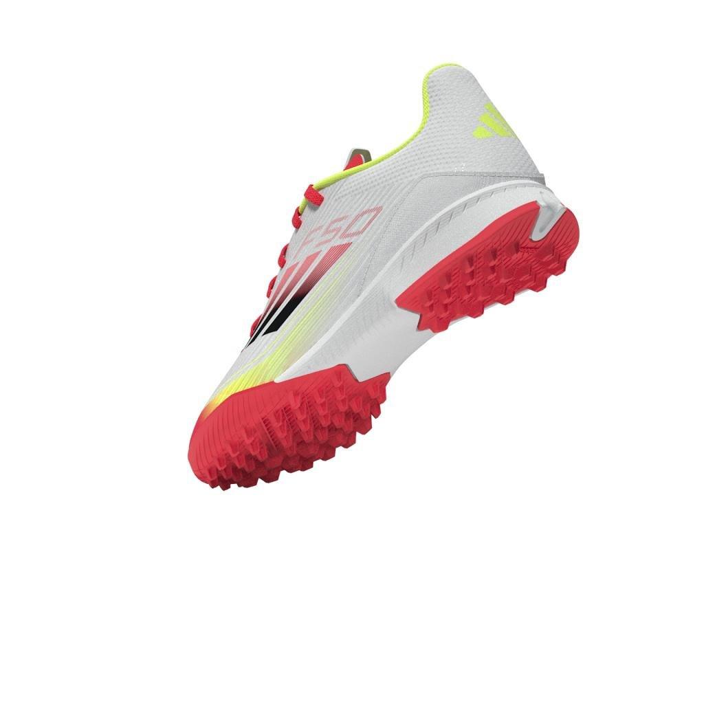 Kids Unisex F50 League Turf Boots, White, A901_ONE, large image number 13
