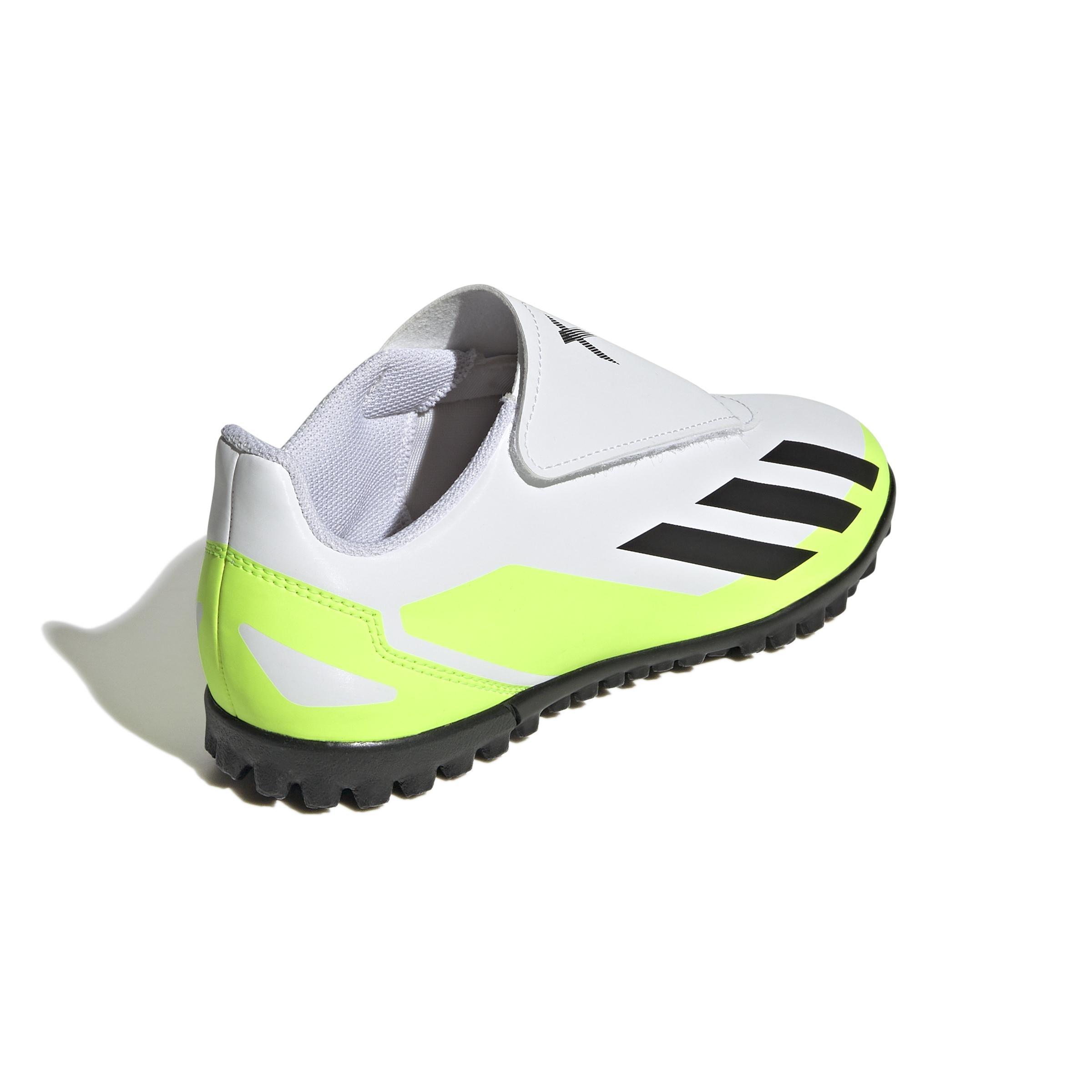 Unisex Crazyfast.4 Hook-And-Loop Turf Boots, White, A901_ONE, large image number 2