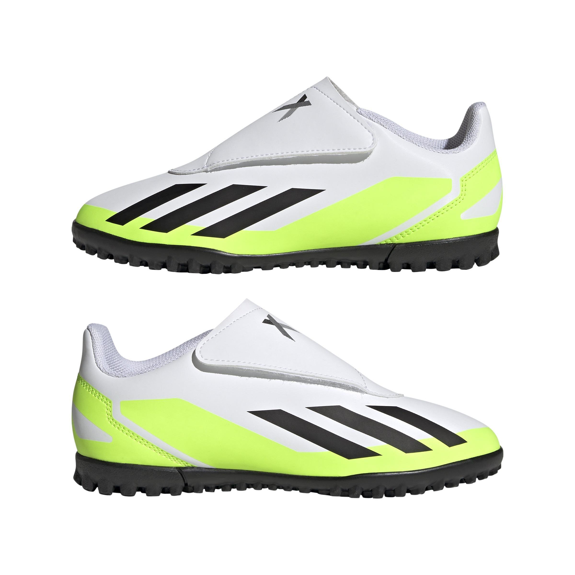 Unisex Kids Crazyfast.4 Hook-And-Loop Turf Boots, White, , large image number 8