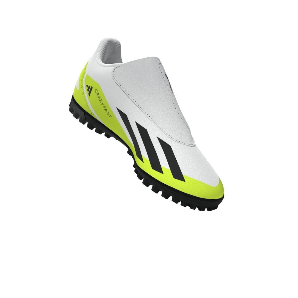 Unisex Kids Crazyfast.4 Hook-And-Loop Turf Boots, White, , large image number 9