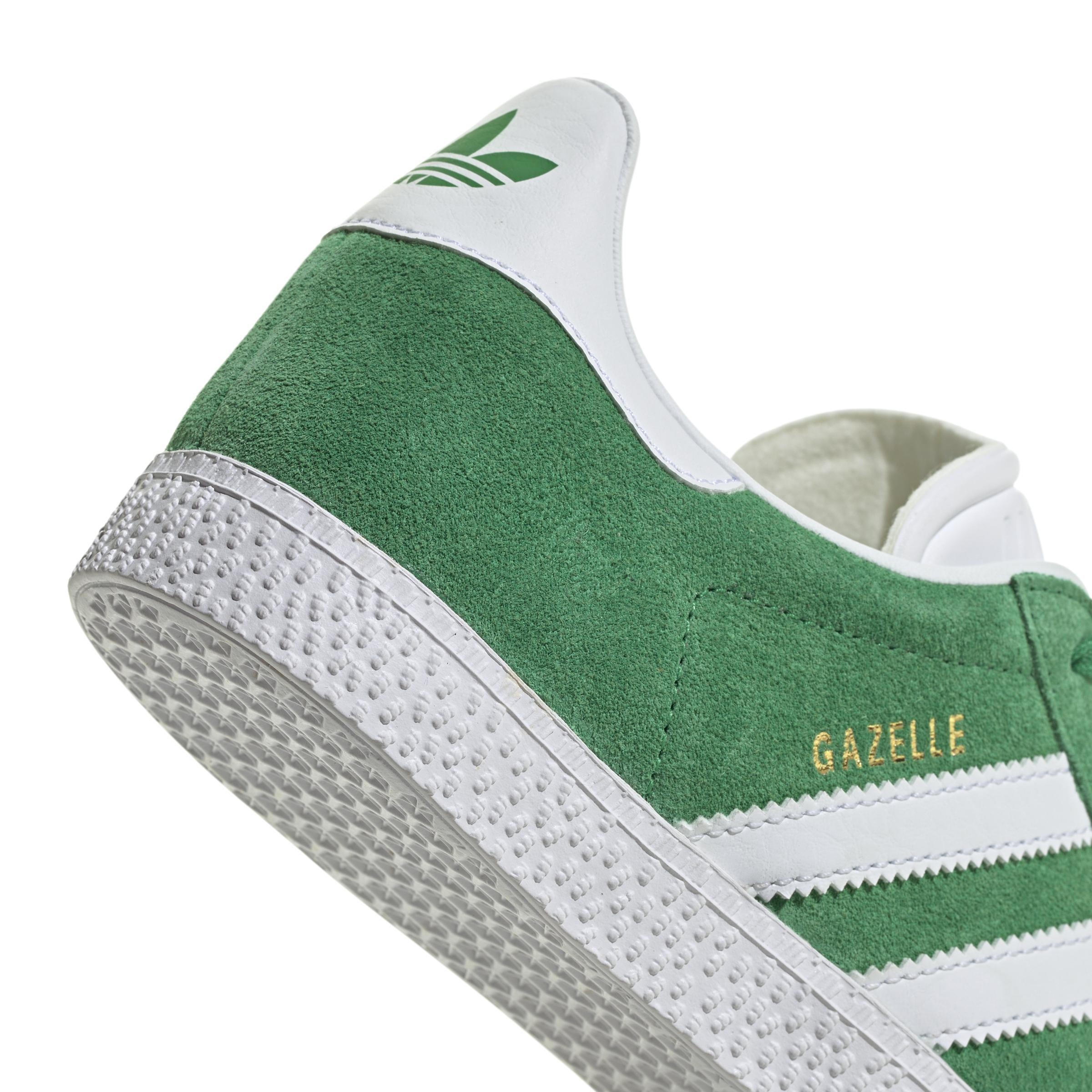 Unisex Kids Gazelle Shoes, Green, A901_ONE, large image number 4