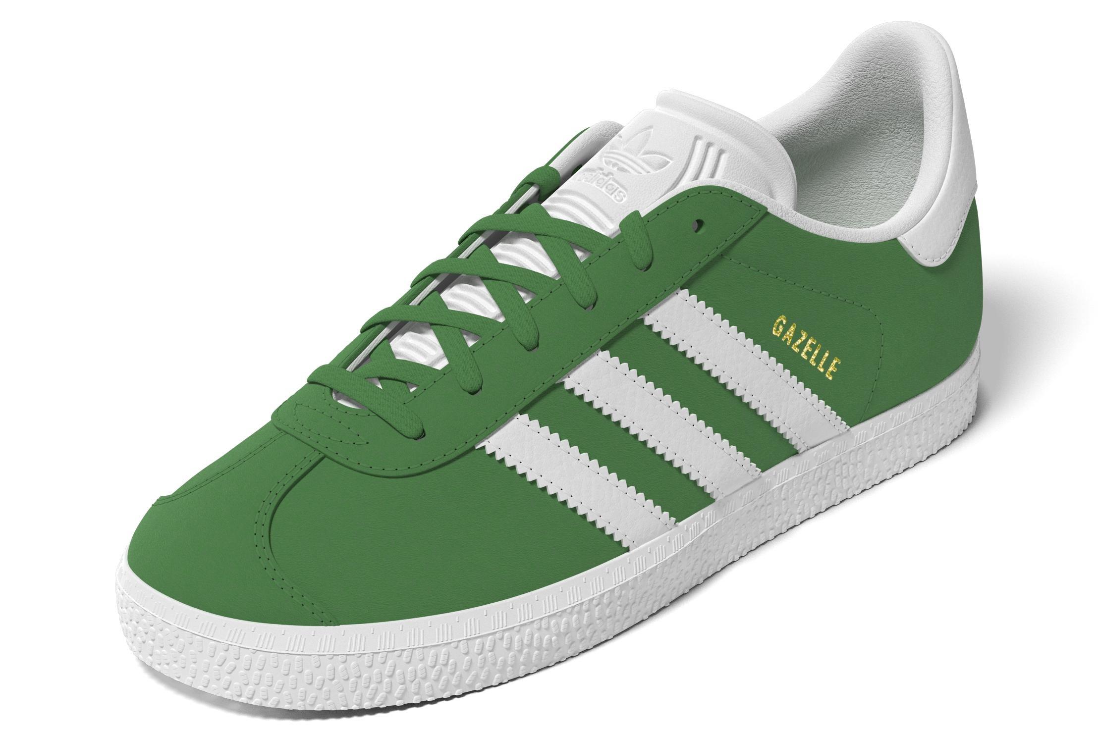 Unisex Kids Gazelle Shoes, Green, A901_ONE, large image number 9