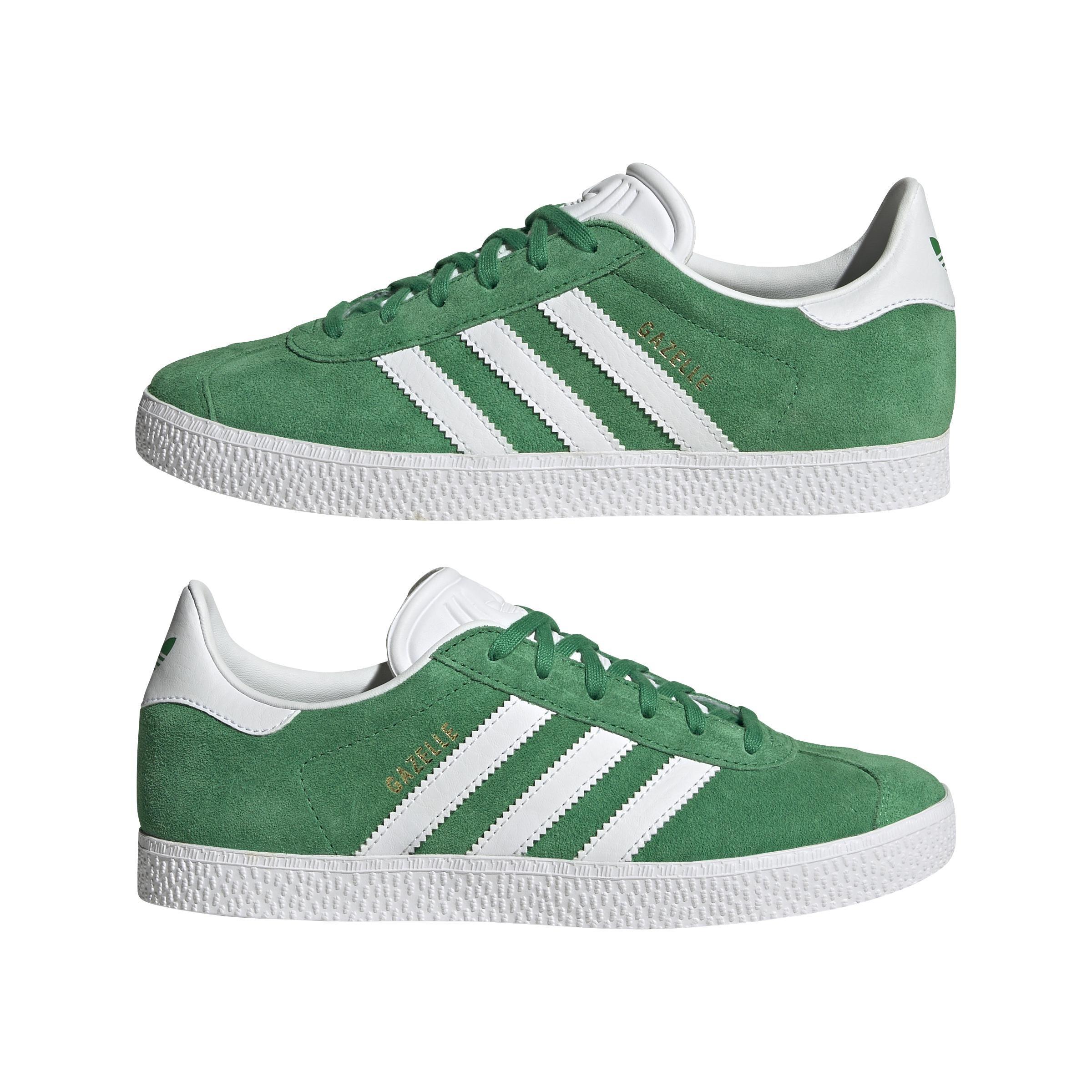 Unisex Kids Gazelle Shoes, Green, A901_ONE, large image number 10