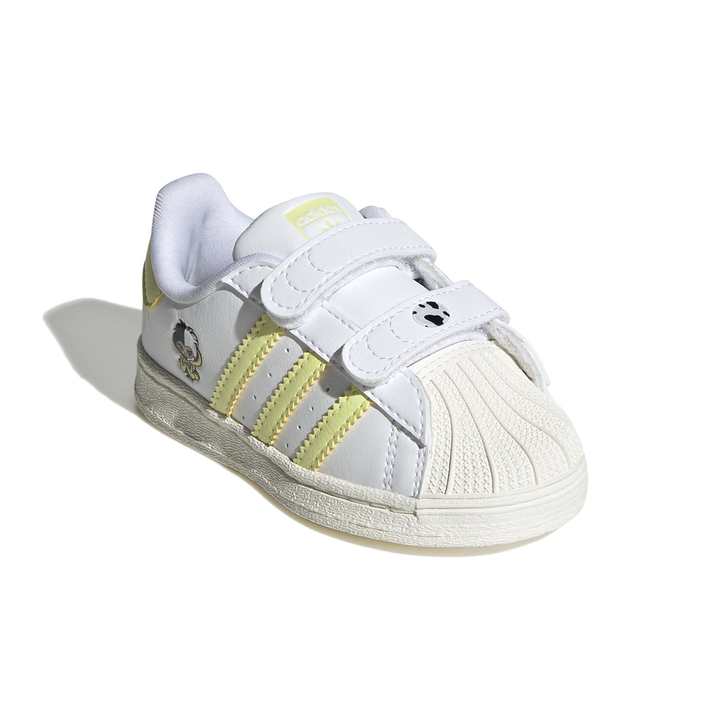 Unisex Kids adidas Superstar x Disney Shoes, White, A901_ONE, medium