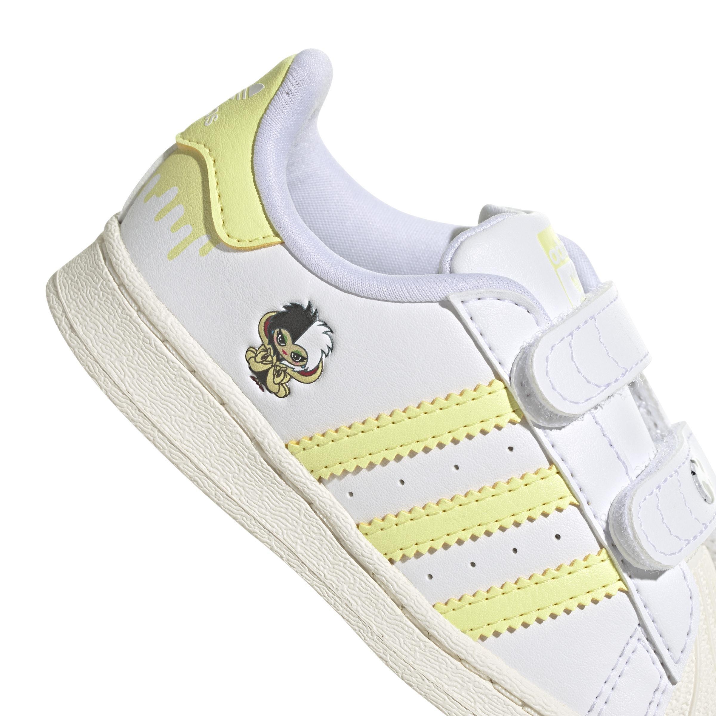Unisex Kids adidas Superstar x Disney Shoes, White, A901_ONE, large image number 4