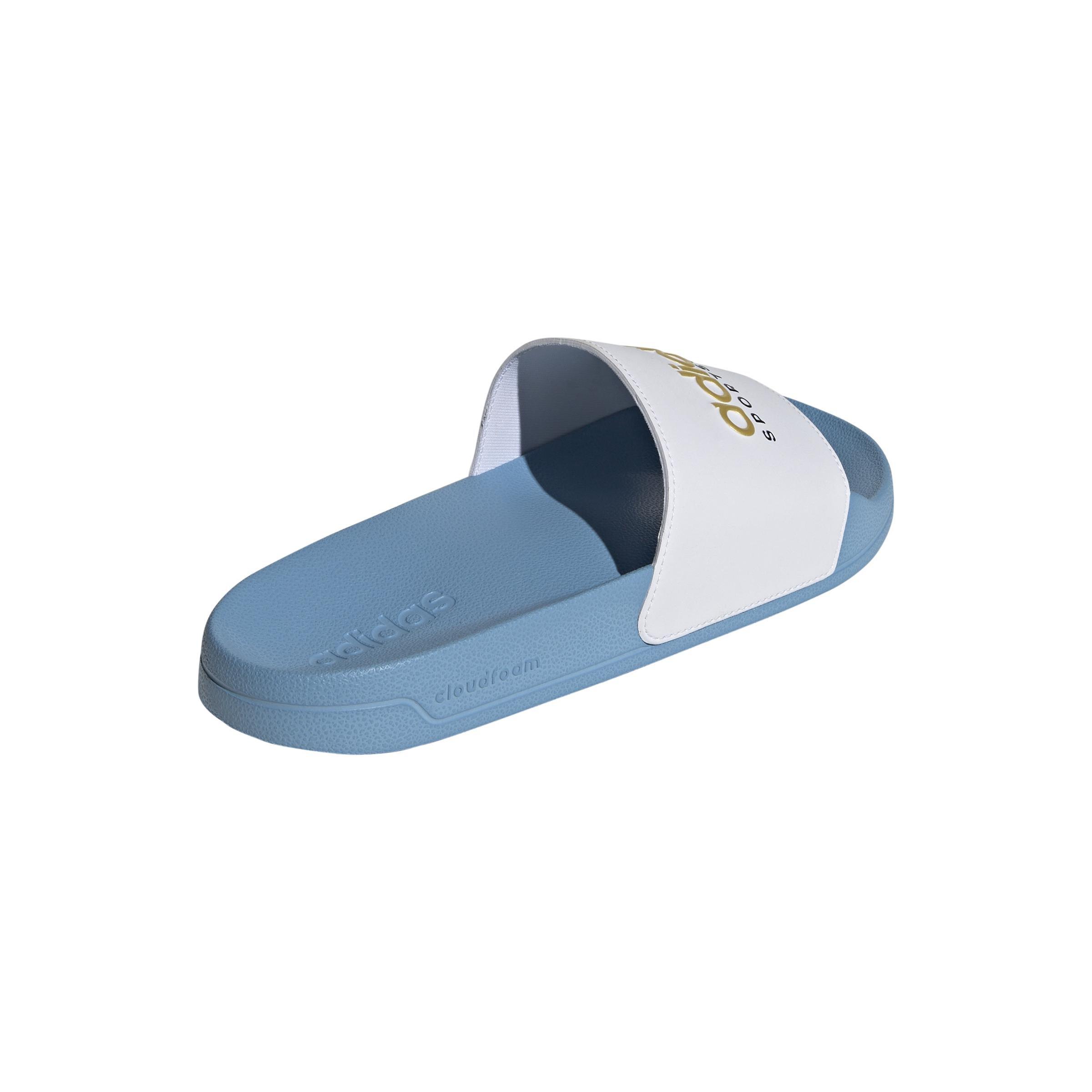 Unisex Adilette Shower Slides, Blue, A901_ONE, large image number 3