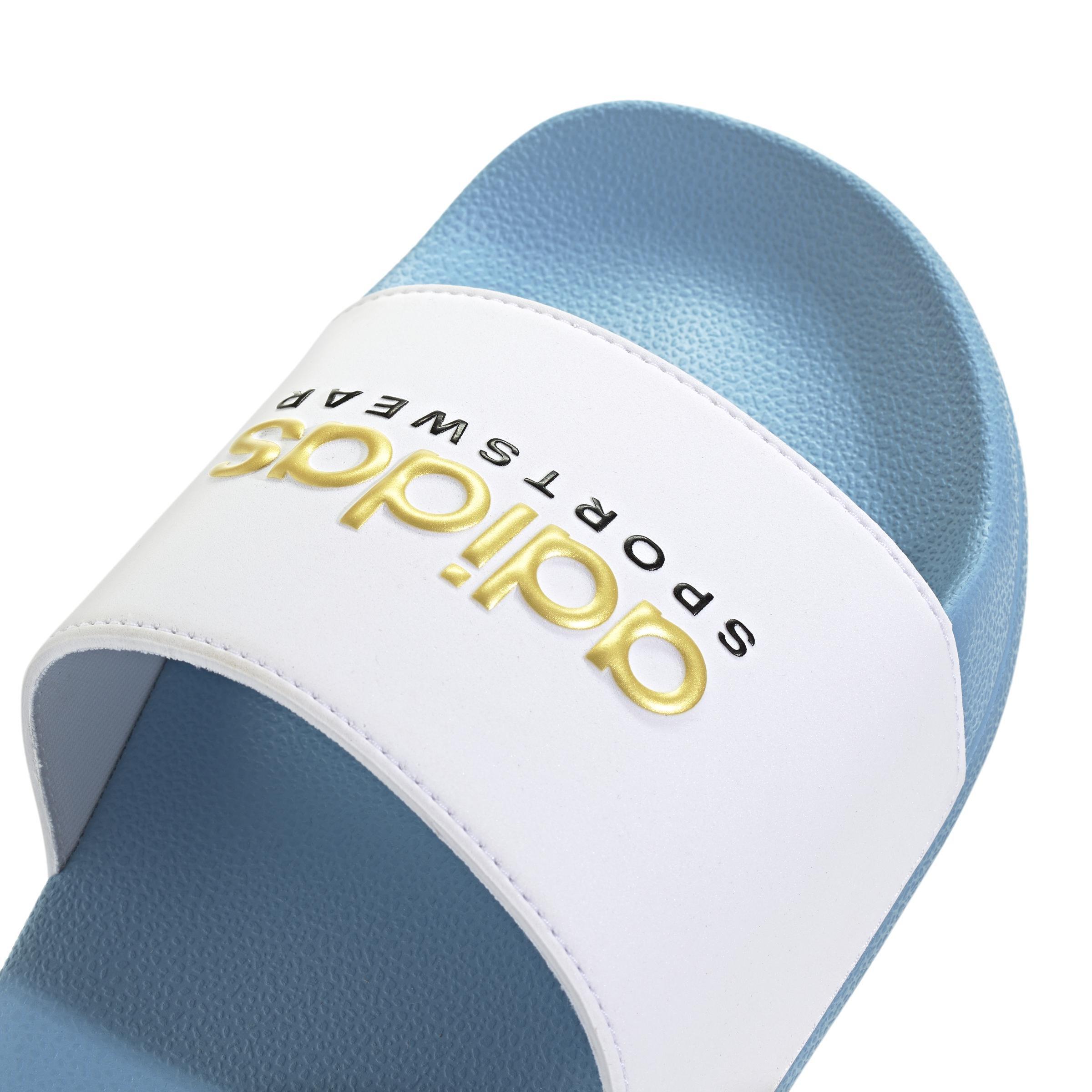 Unisex Adilette Shower Slides, Blue, A901_ONE, large image number 4
