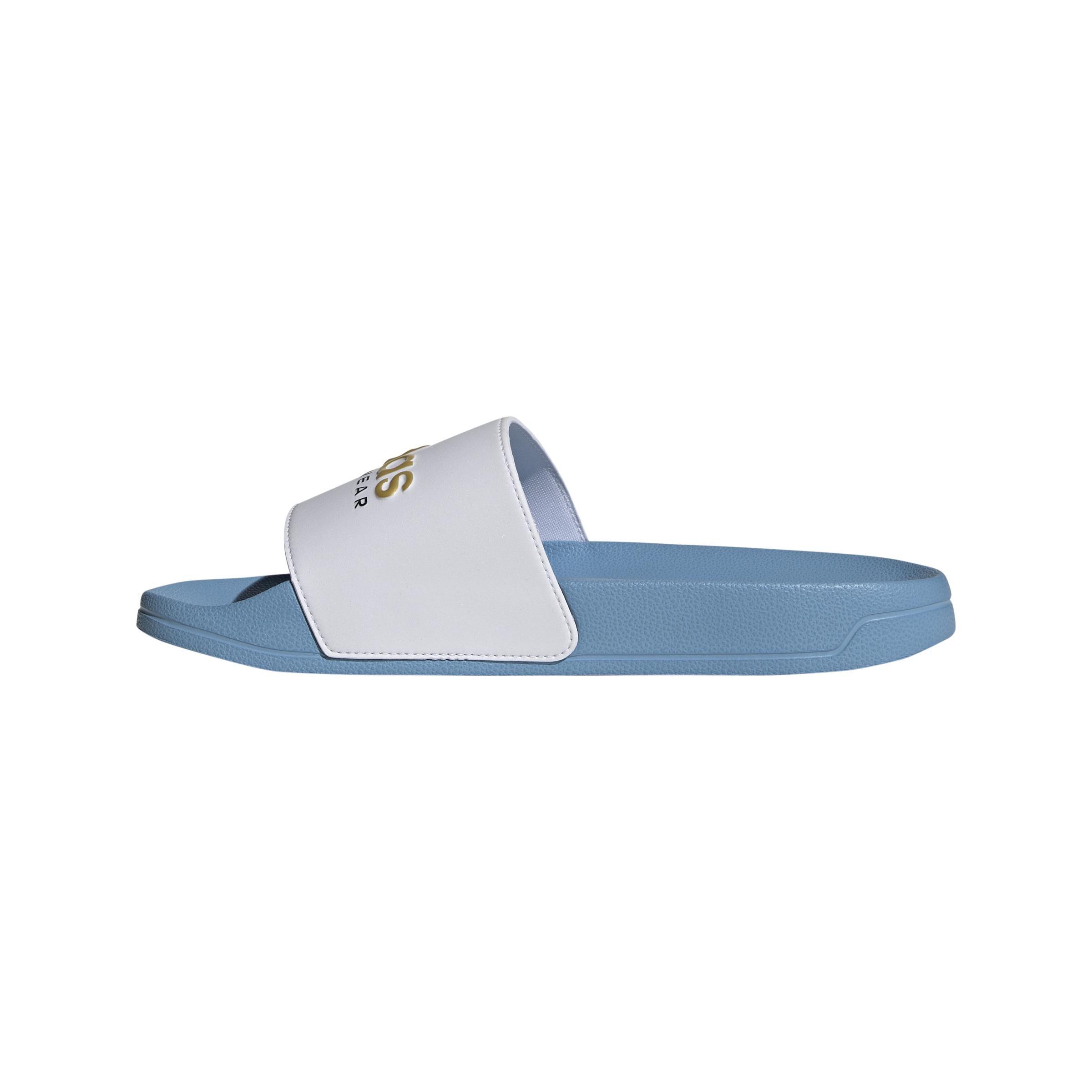 Unisex Adilette Shower Slides, Blue, A901_ONE, large image number 7