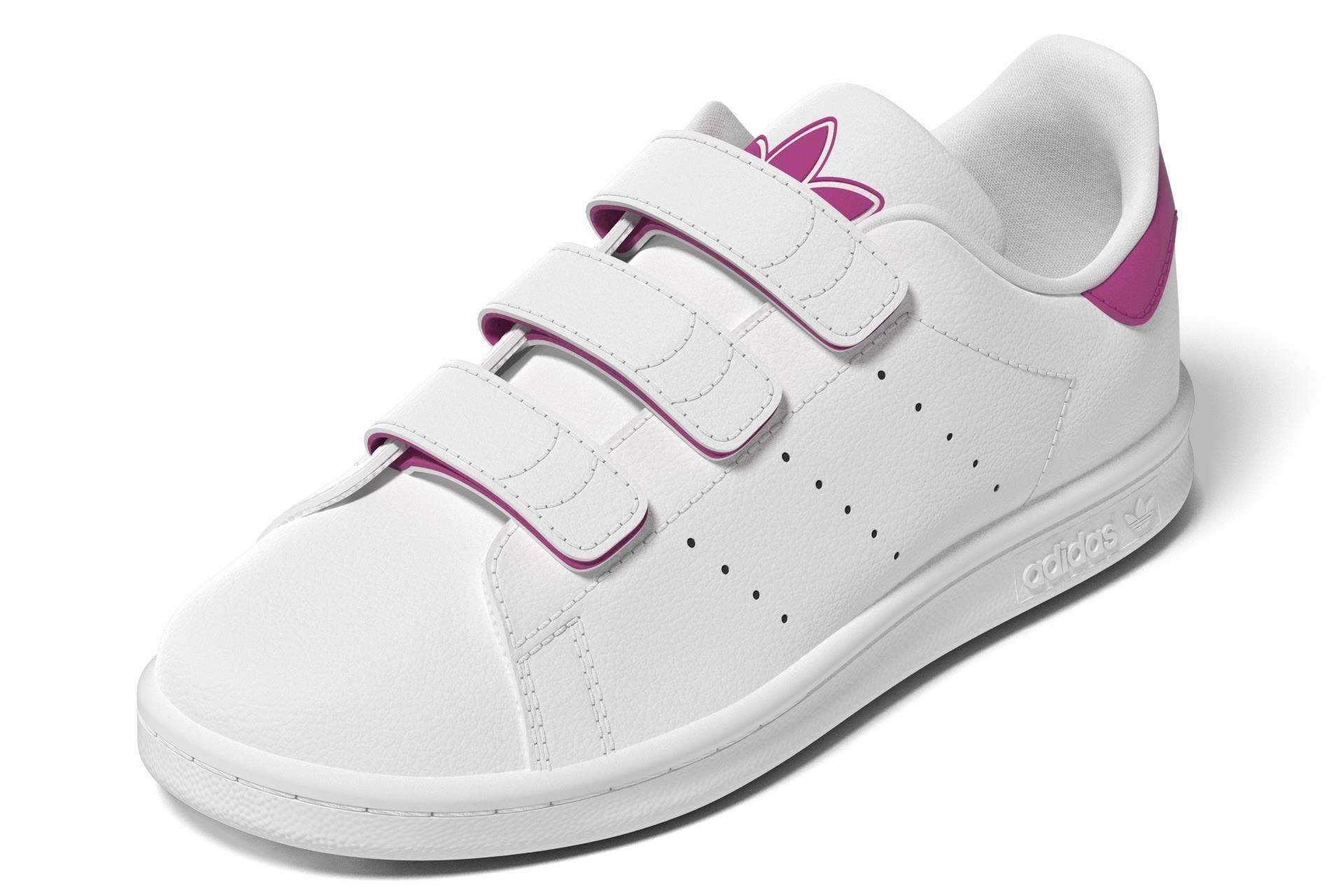 Unisex Kids Stan Smith Comfort Closure Shoes, White, A901_ONE, large image number 8