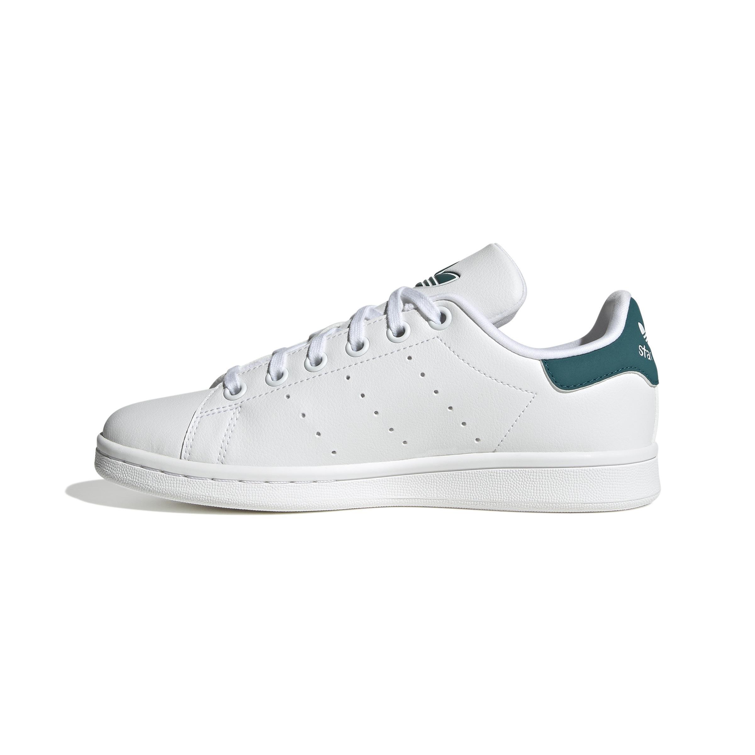 Unisex Kids Stan Smith Shoes, White, A901_ONE, large image number 8