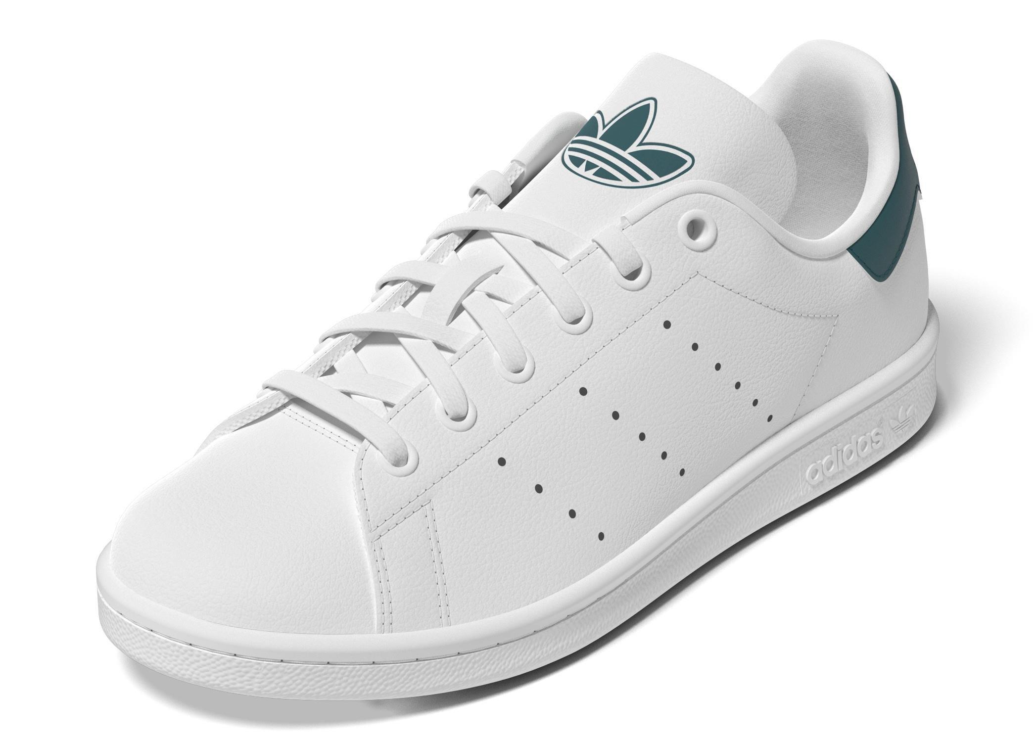 Unisex Kids Stan Smith Shoes, White, A901_ONE, large image number 9