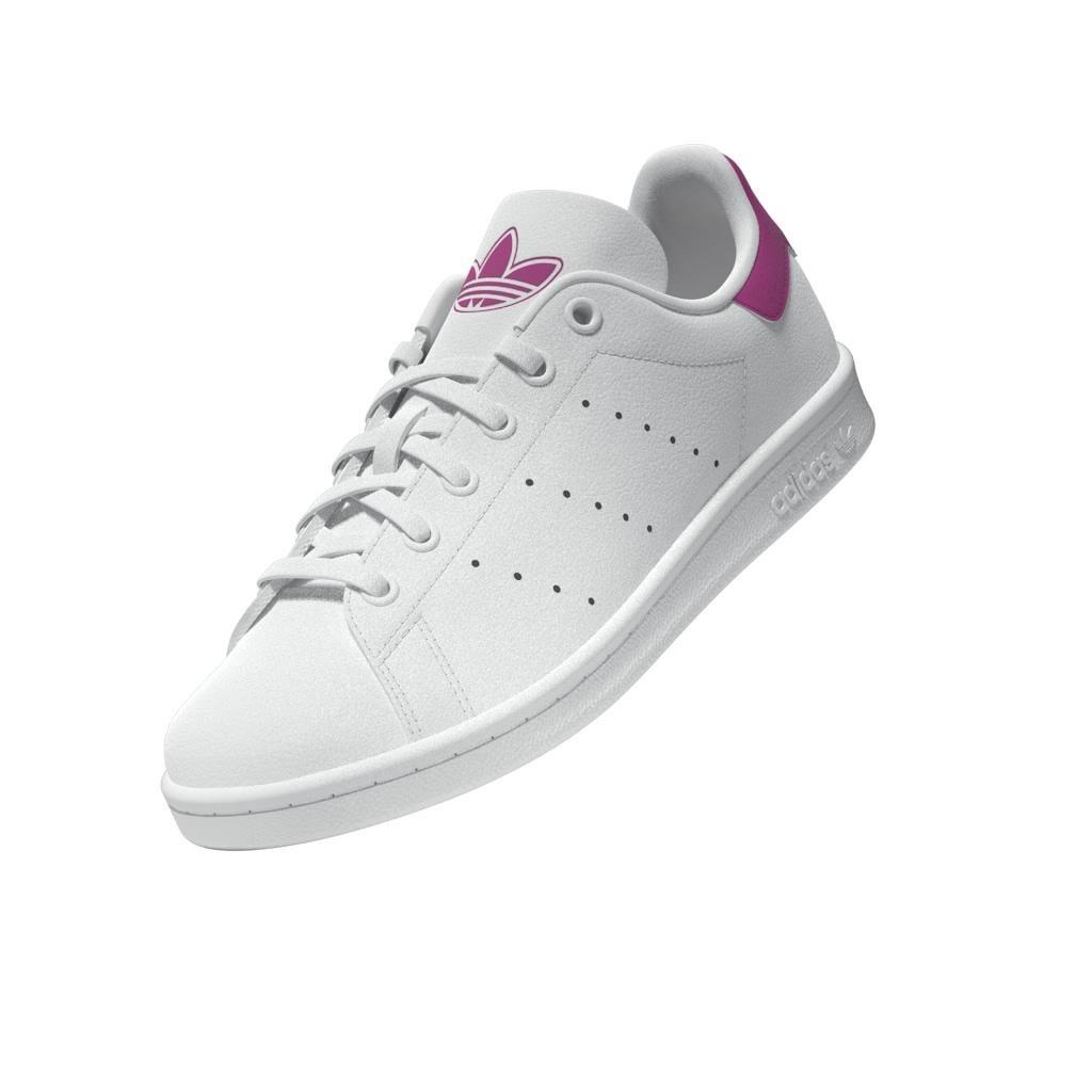 Unisex Kids Stan Smith Shoes, White, A901_ONE, large image number 8