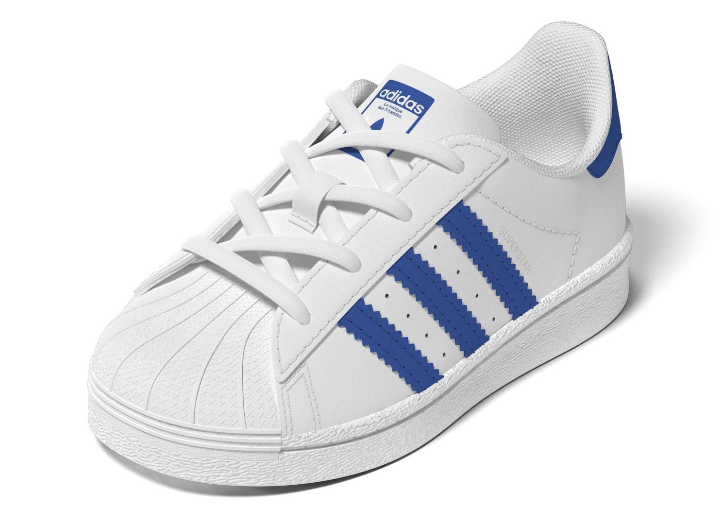 Unisex Kids Superstar Shoes, White, A901_ONE, large image number 12