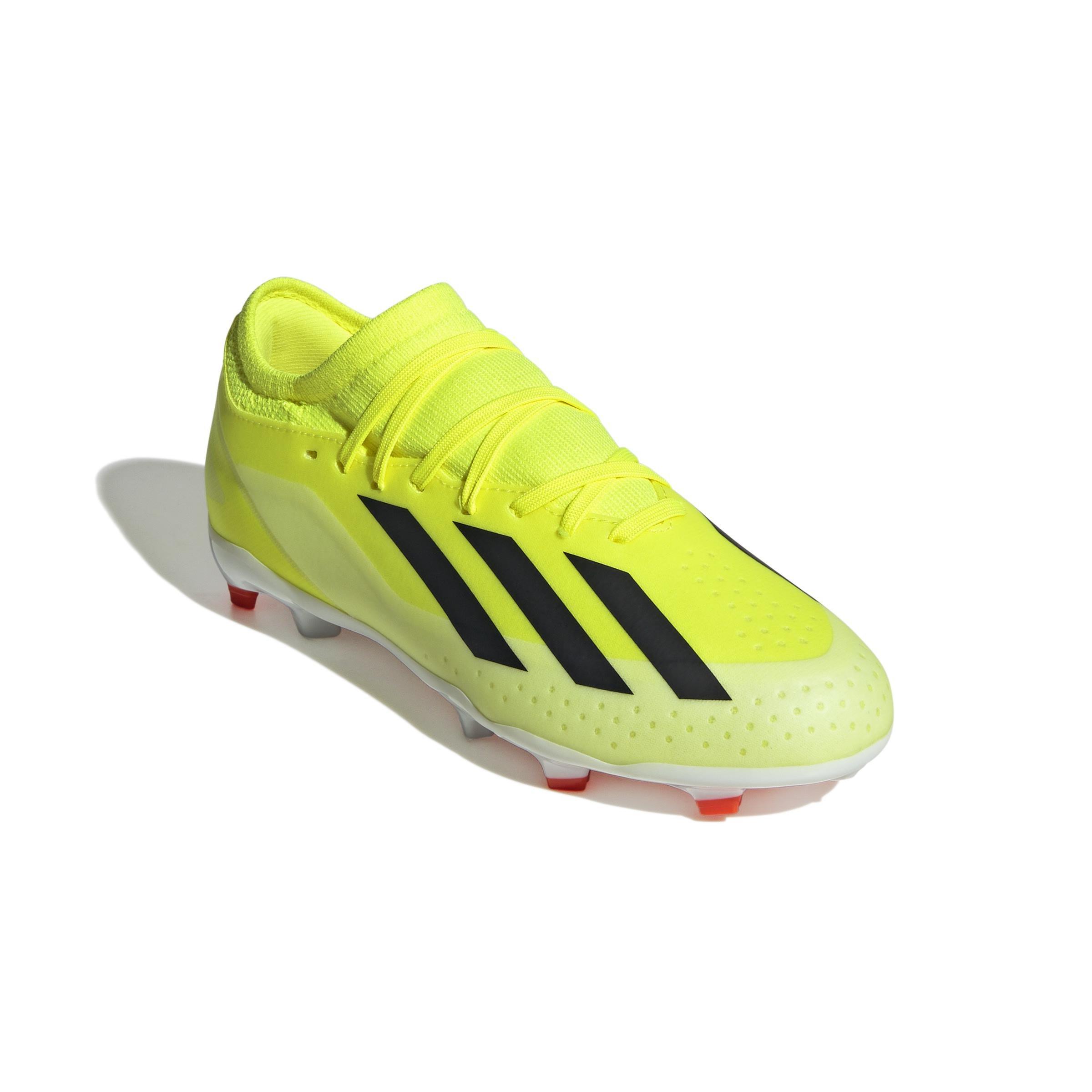 Unisex Kids Crazyfast League Firm Ground Boots, Yellow, , large image number 2