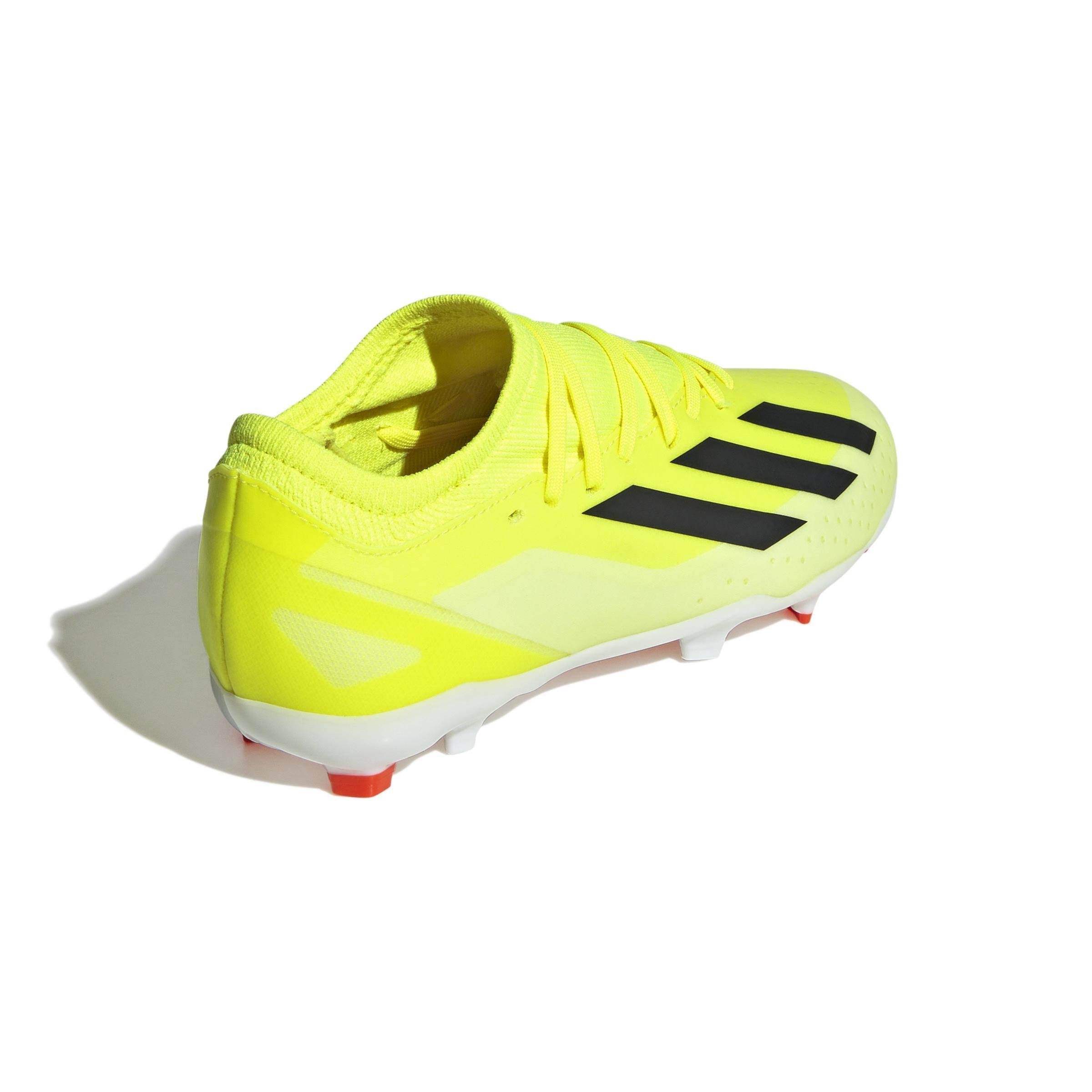 Unisex Kids Crazyfast League Firm Ground Boots, Yellow, , large image number 3