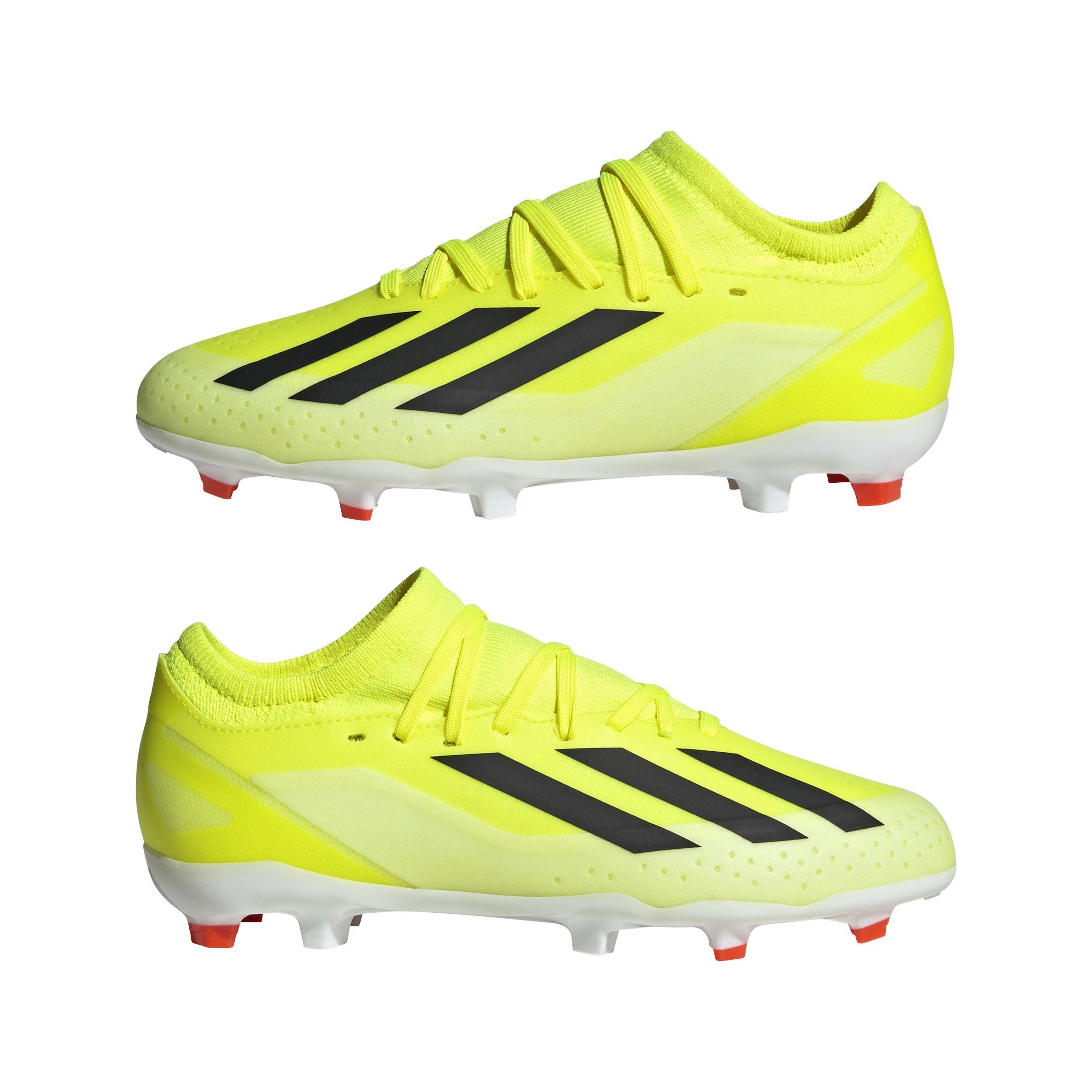Unisex Kids Crazyfast League Firm Ground Boots, Yellow, , large image number 8