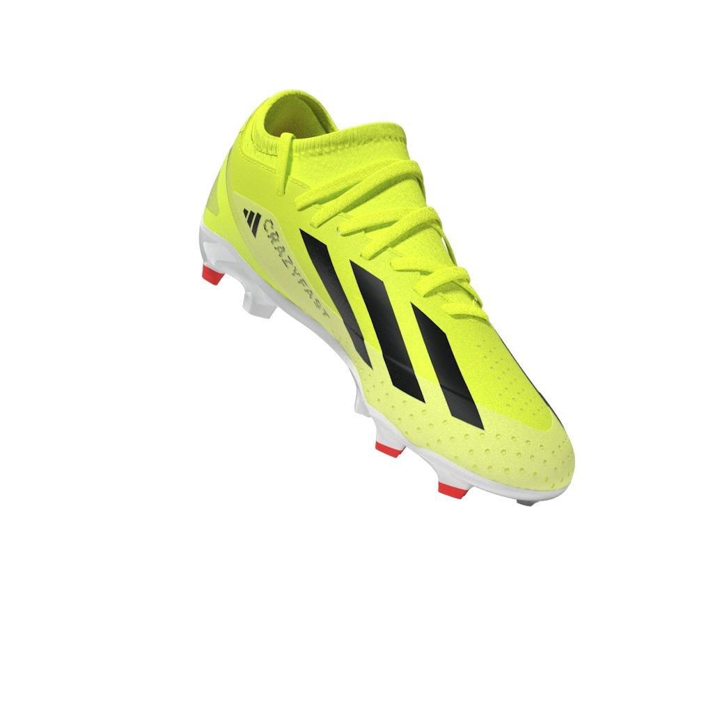 Unisex Kids Crazyfast League Firm Ground Boots, Yellow, , large image number 11