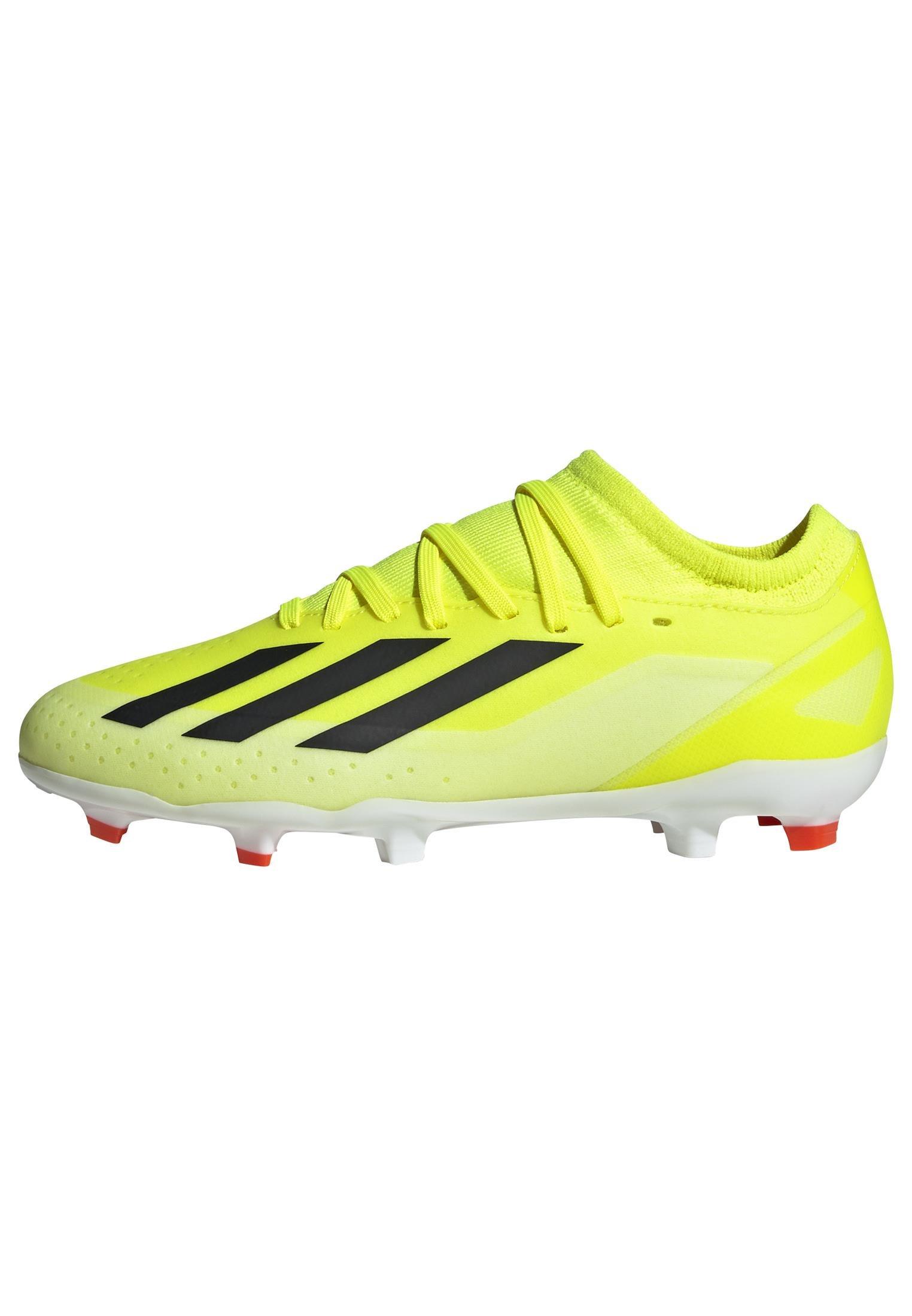 Unisex Kids Crazyfast League Firm Ground Boots, Yellow, , large image number 12