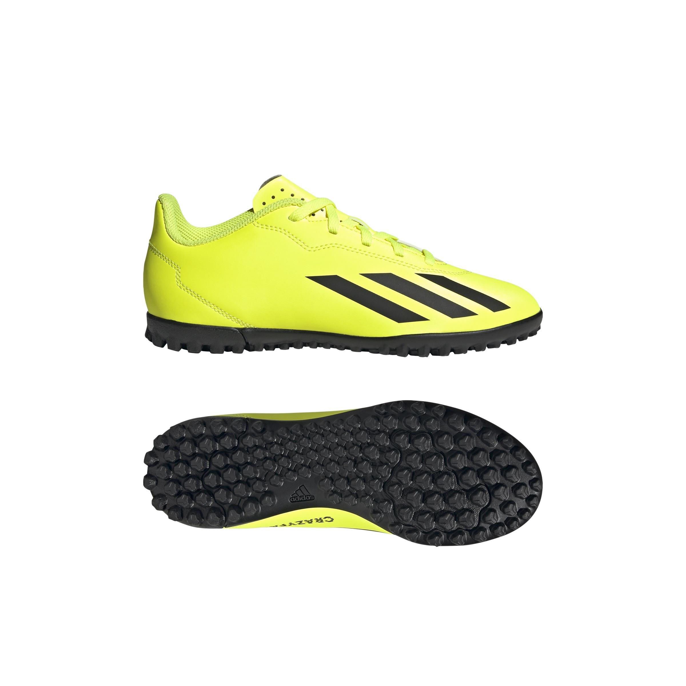 Unisex Kids X Crazyfast Club Turf Boots, Yellow, A901_ONE, large image number 0