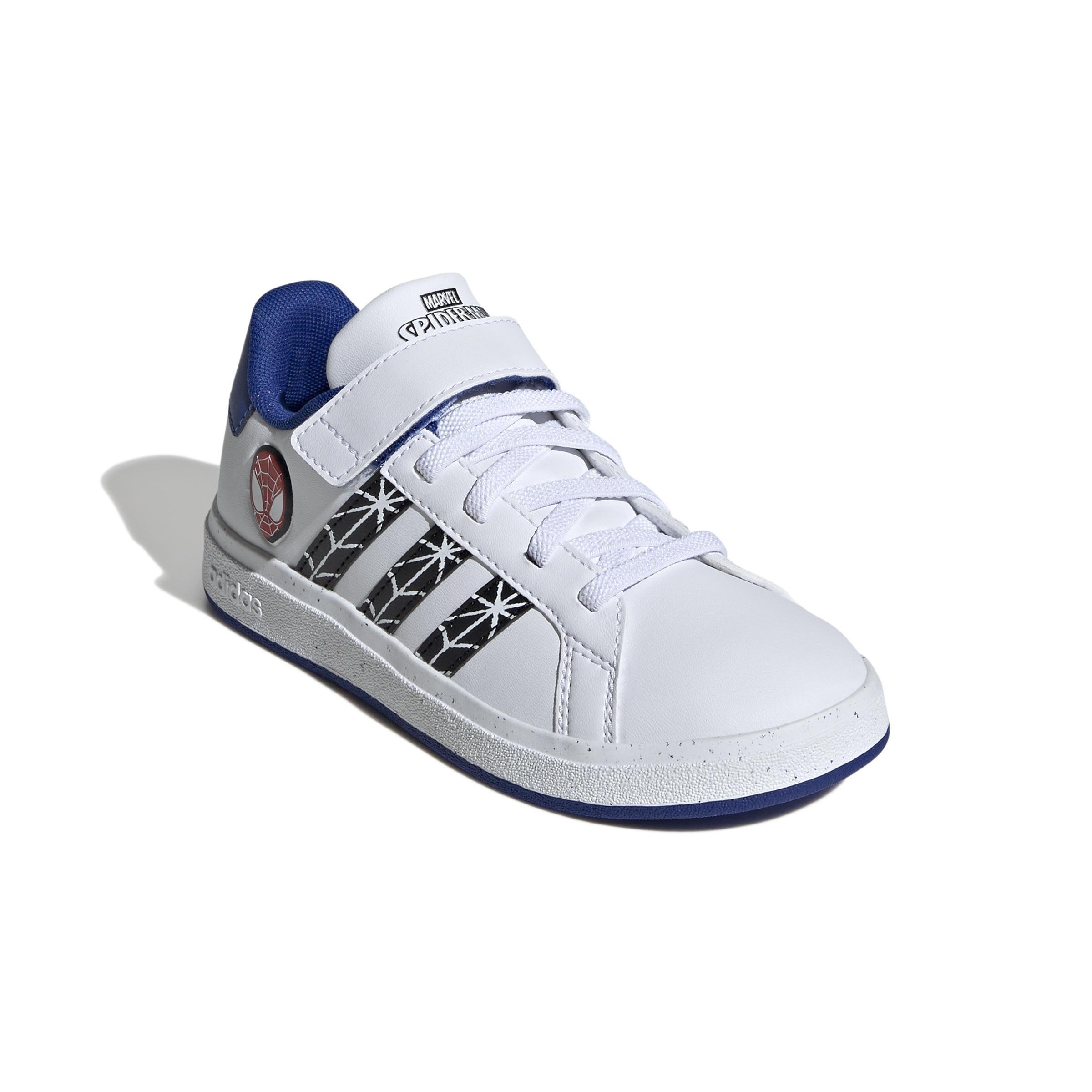 Unisex Kids Marvel's Spider-Man Grand Court Shoes, White, A901_ONE, large image number 4