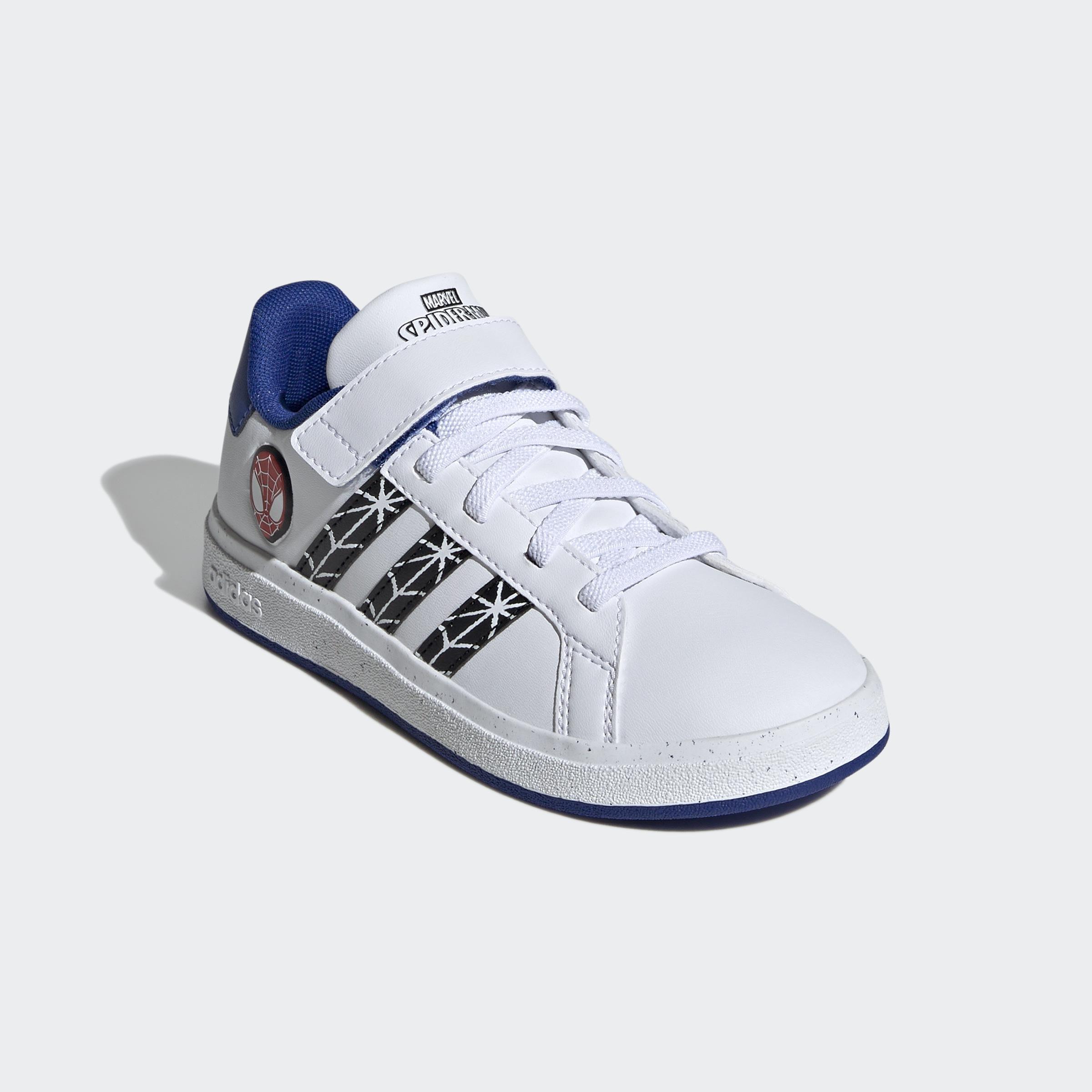 Unisex Kids Marvel's Spider-Man Grand Court Shoes, White, A901_ONE, large image number 5