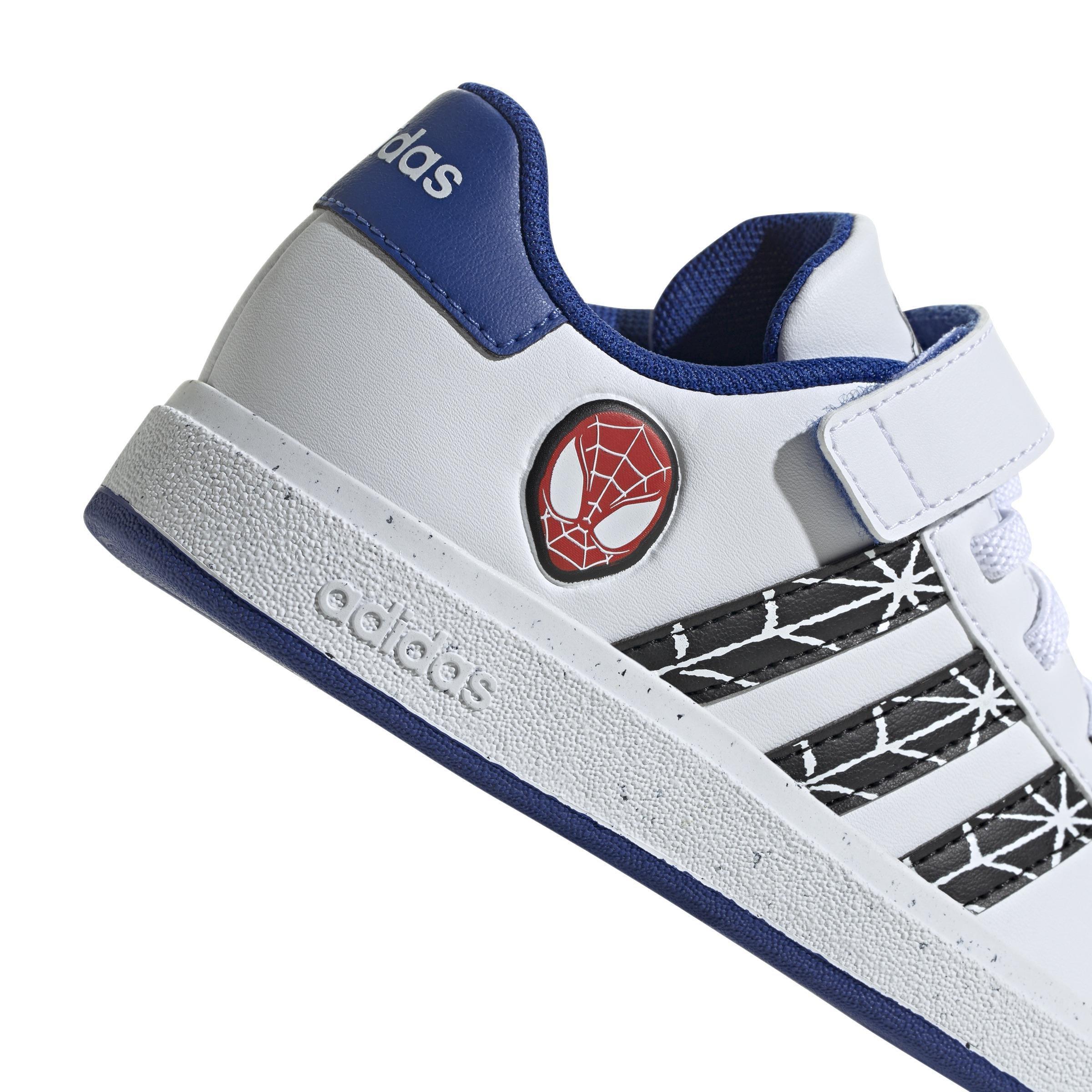 Unisex Kids Marvel's Spider-Man Grand Court Shoes, White, A901_ONE, large image number 9