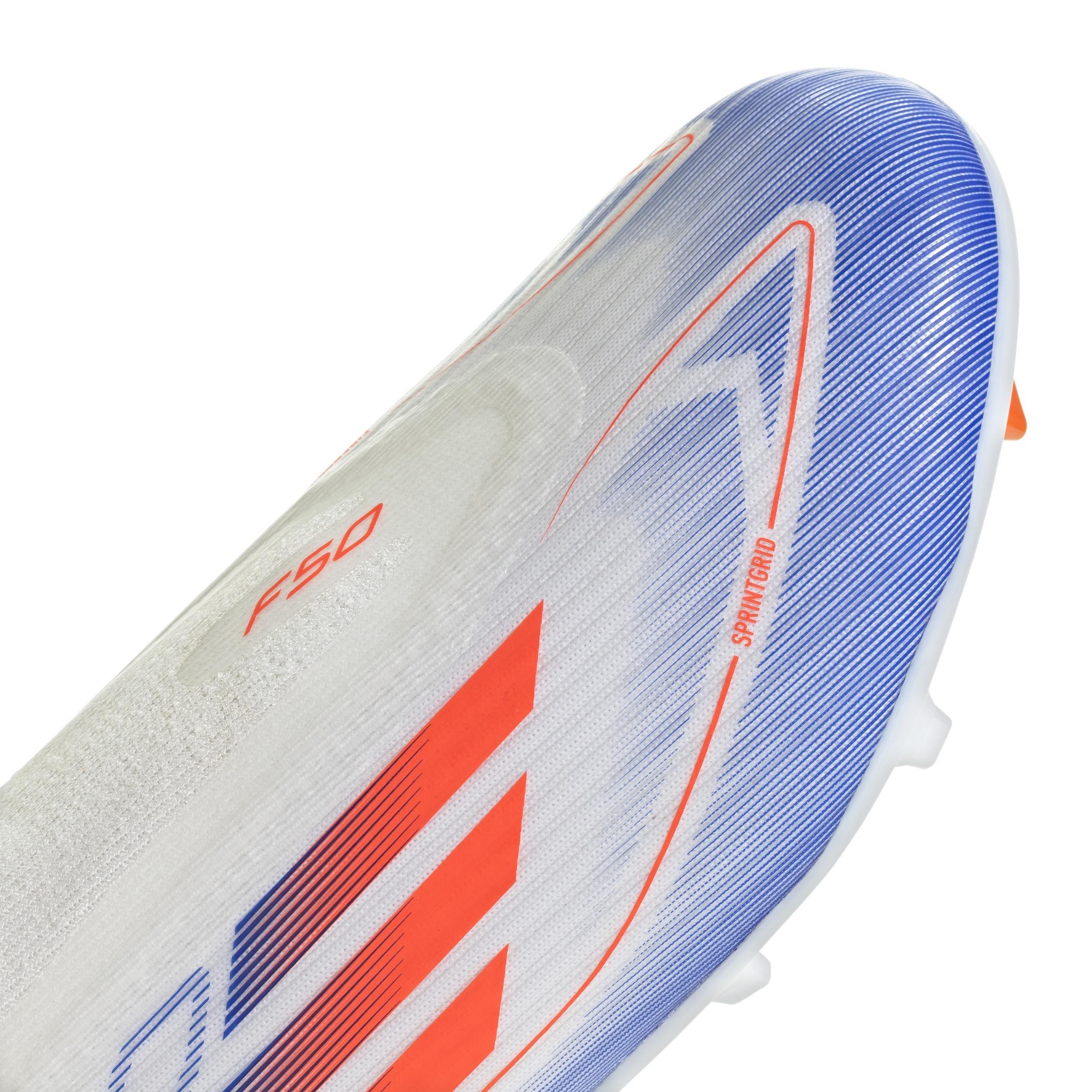 Unisex Kids F50 League Laceless Firm/Multi-Ground Boots, White, A901_ONE, large image number 5