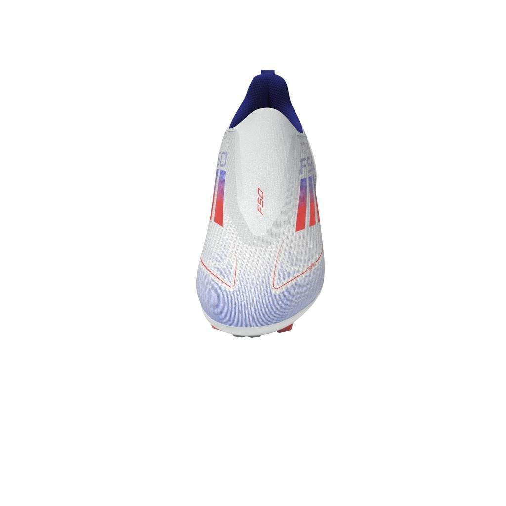 Unisex Kids F50 League Laceless Firm/Multi-Ground Boots, White, A901_ONE, large image number 7